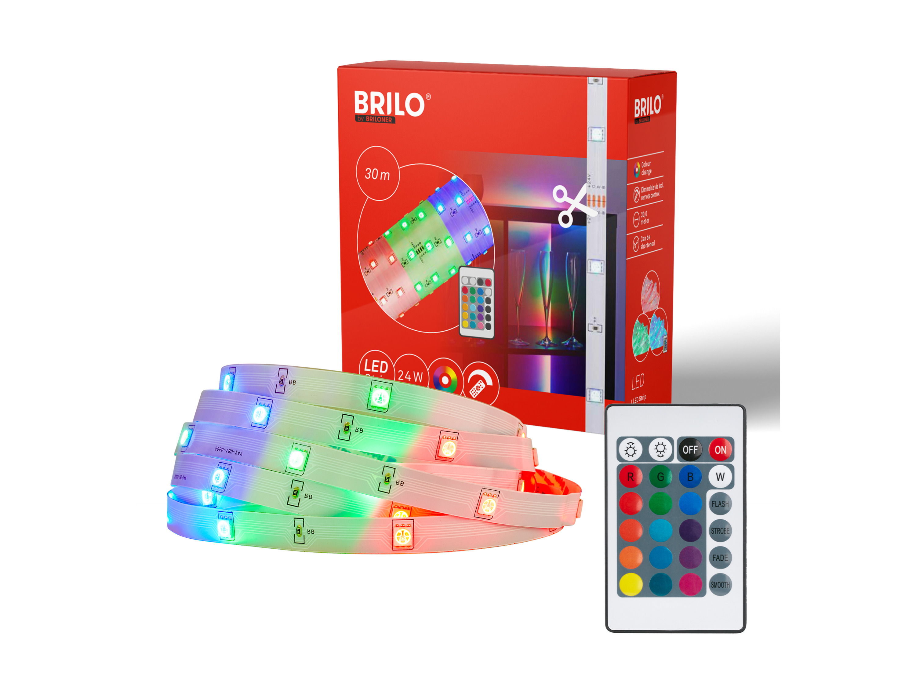 Briloner Taśma LED RGB Flex – bardzo długa od 20m. 30m