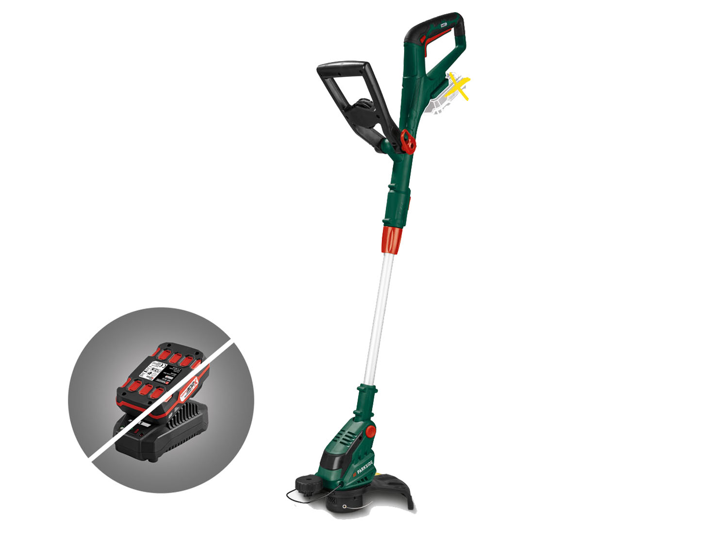 Parkside Akumulatorowa podkaszarka do trawy 20 V, Prta 20-Li C3 bez akumulatora i ładowarki