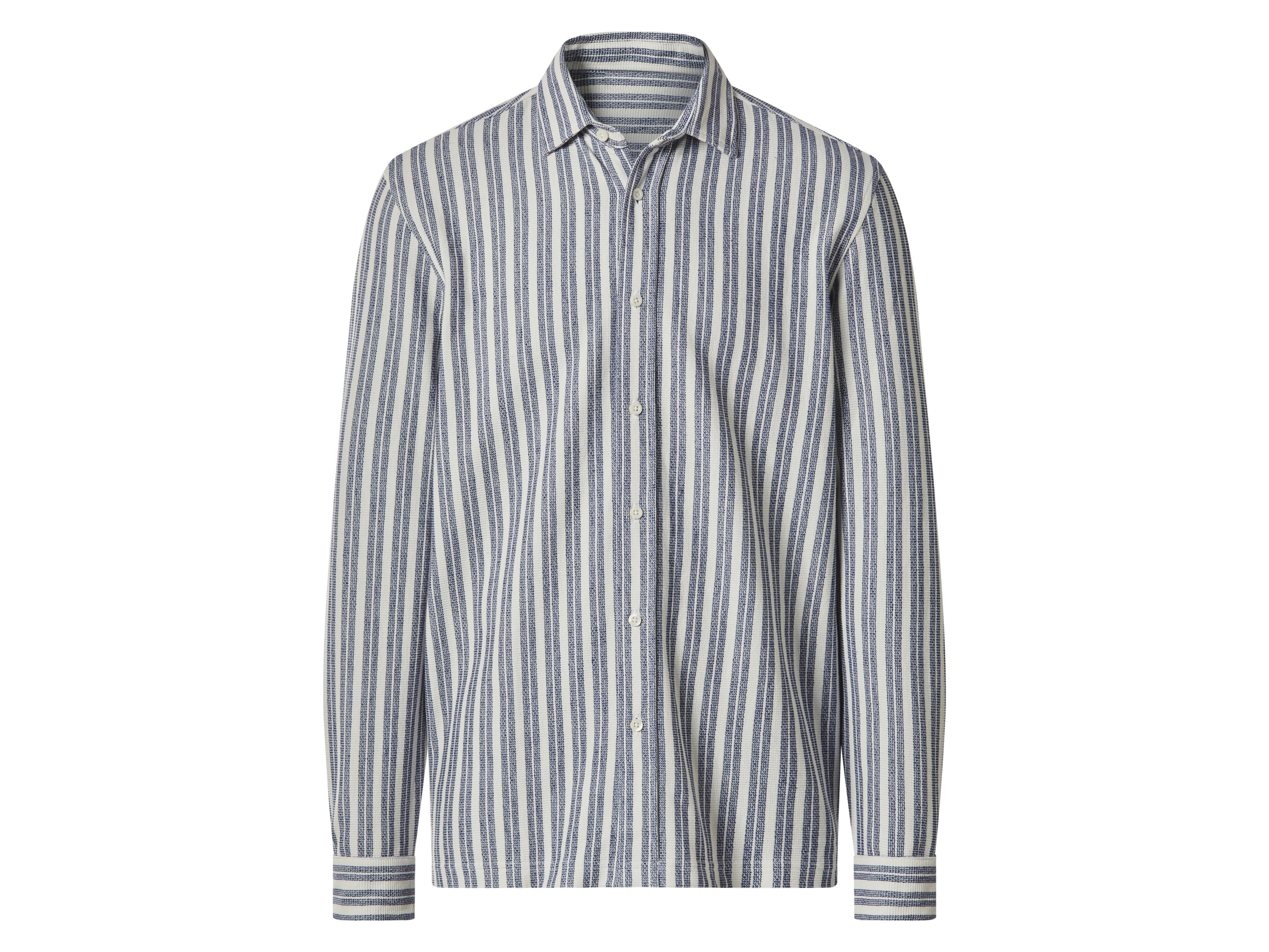 esmara Men Koszula męska Biały/ niebieski, L 41/42