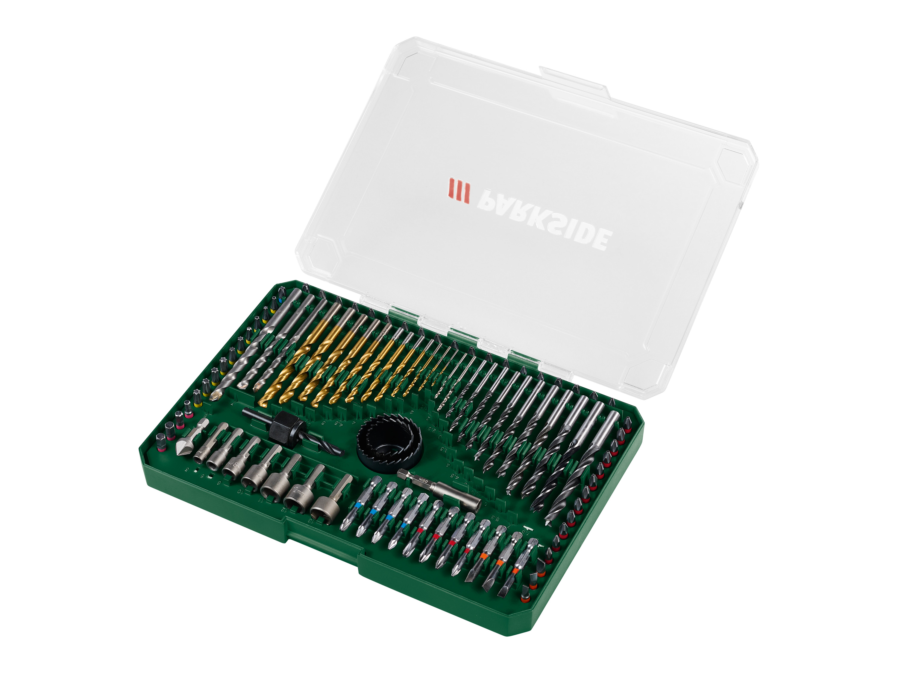 Parkside Zestaw wierteł, bitów i nasadek, 100 elementów