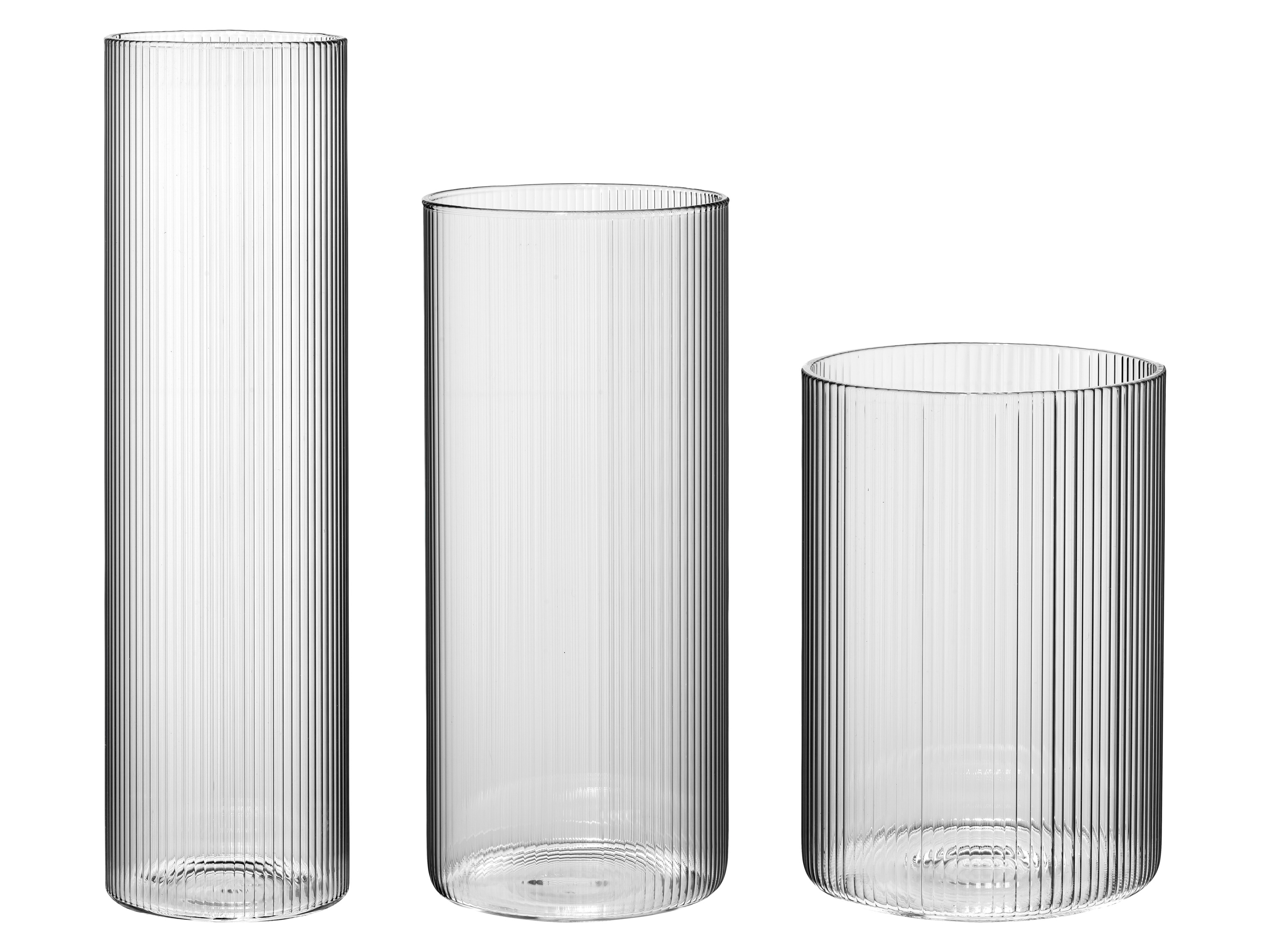 Livarno Zestaw 3 wazonów Wazon cylindryczny w paski