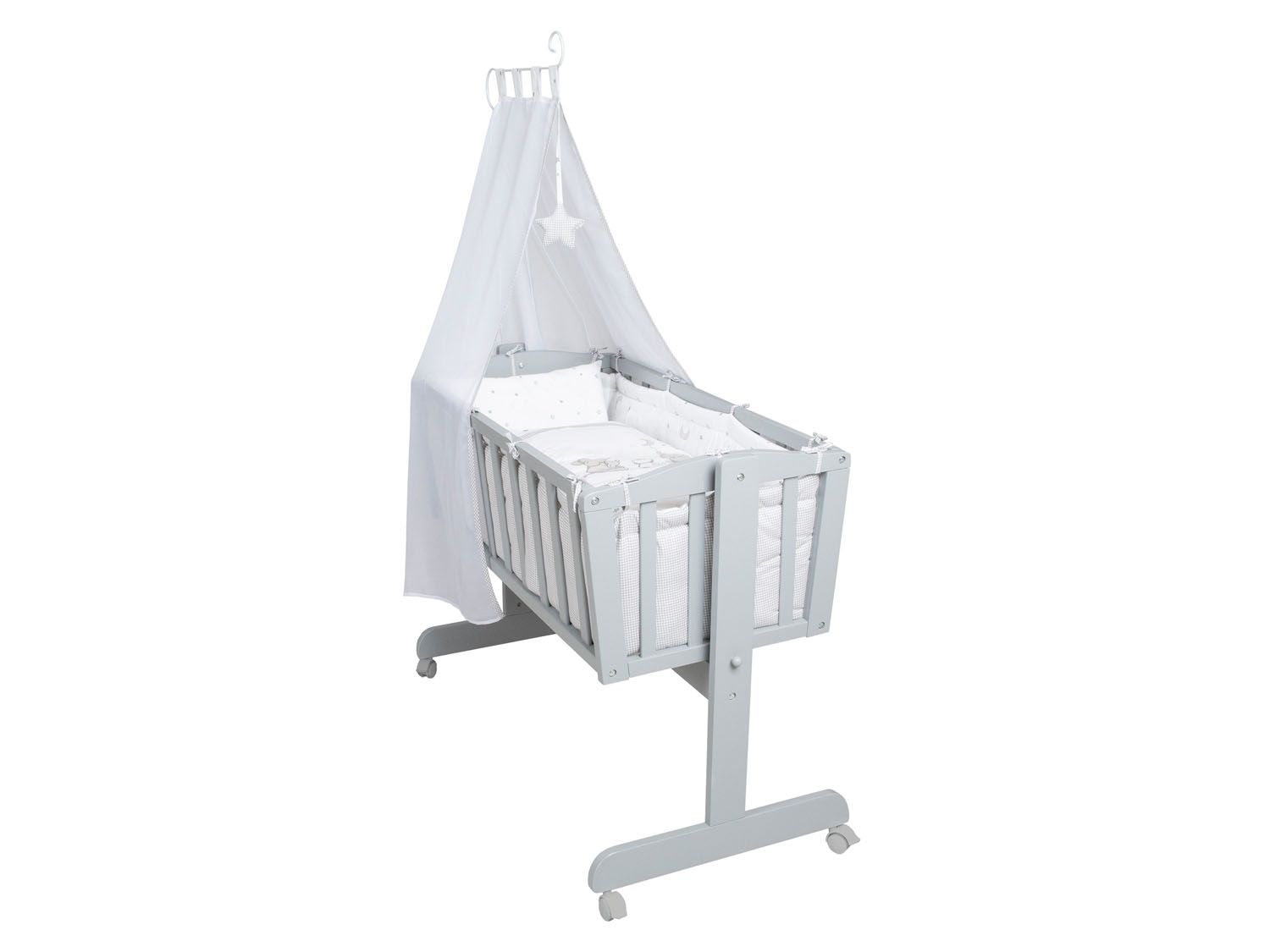 roba Kołyska z materacem i zestawem pościeli Gwiazdy