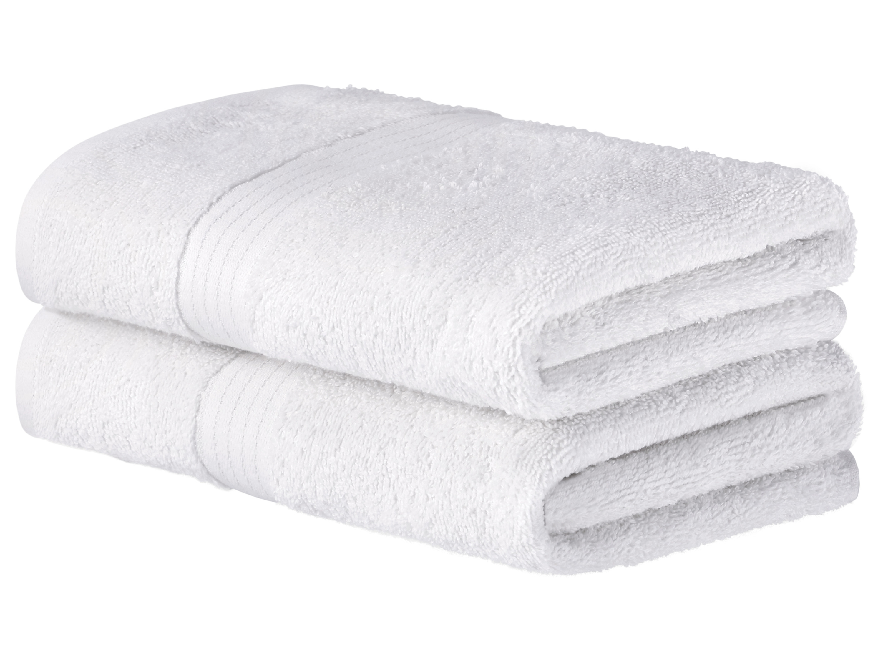 Livarno home Ręczniki frotte, 50 x 100 cm, 2 sztuki Biały