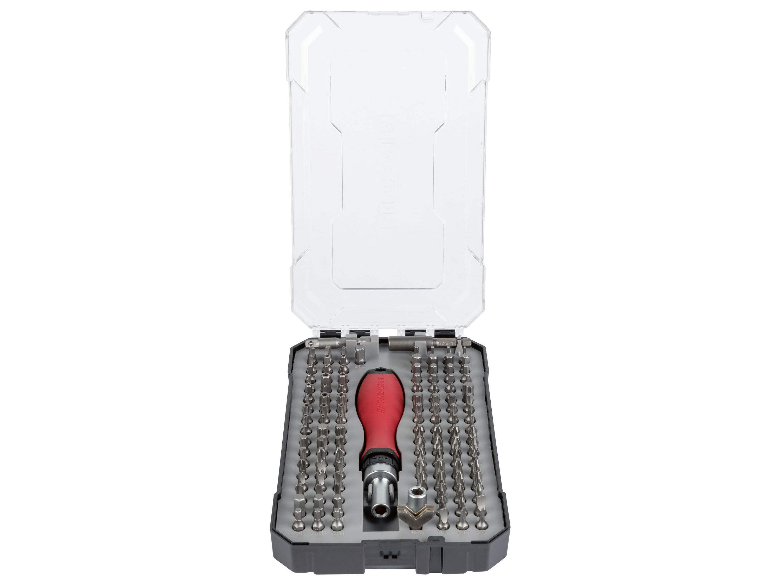 Parkside Zestaw bitów do wkrętaka z grzechotką, 115 elementów