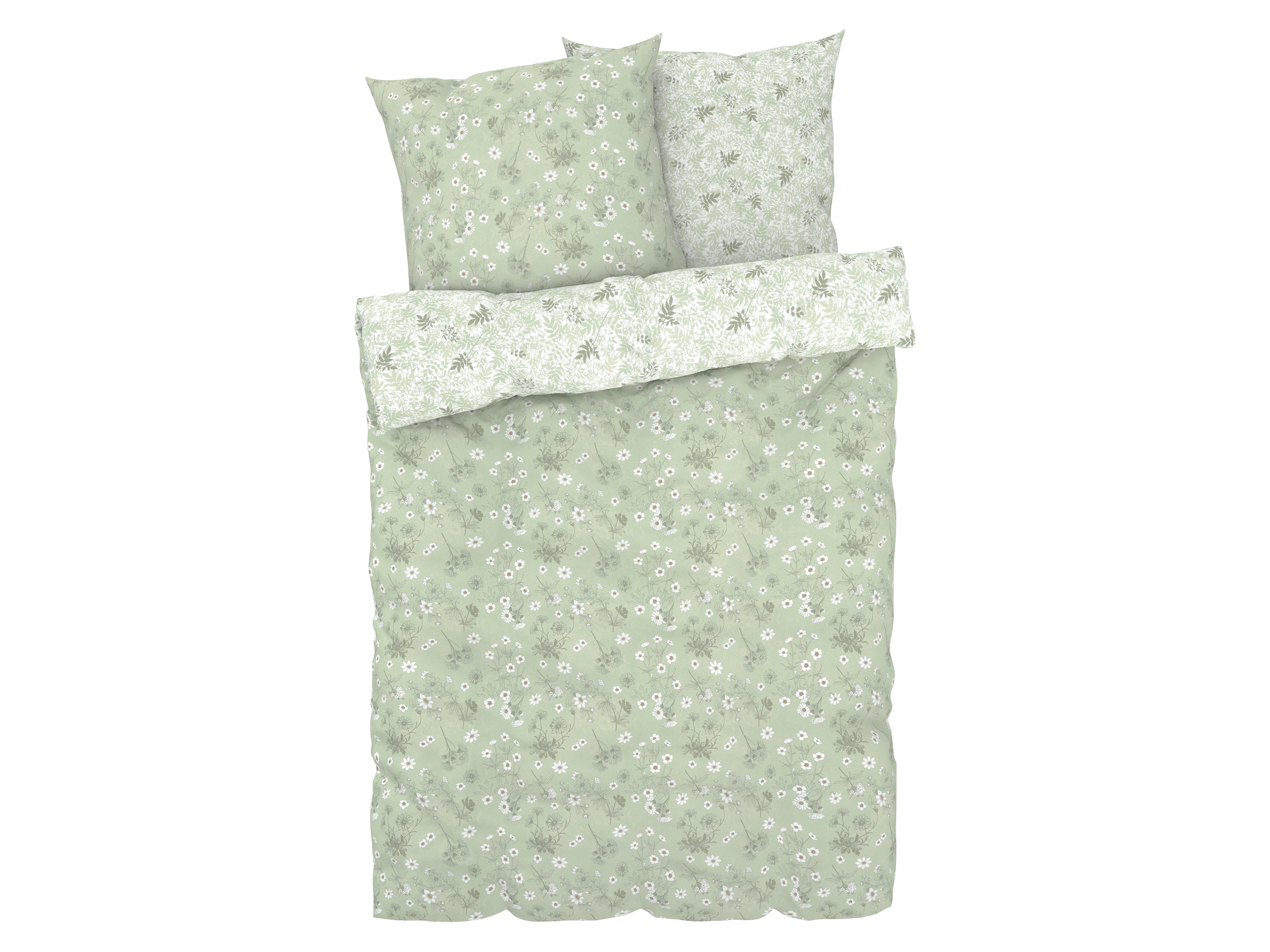 Livarno home Pościel z mikrowłókna satynowego, 220 x 200 cm Zielony