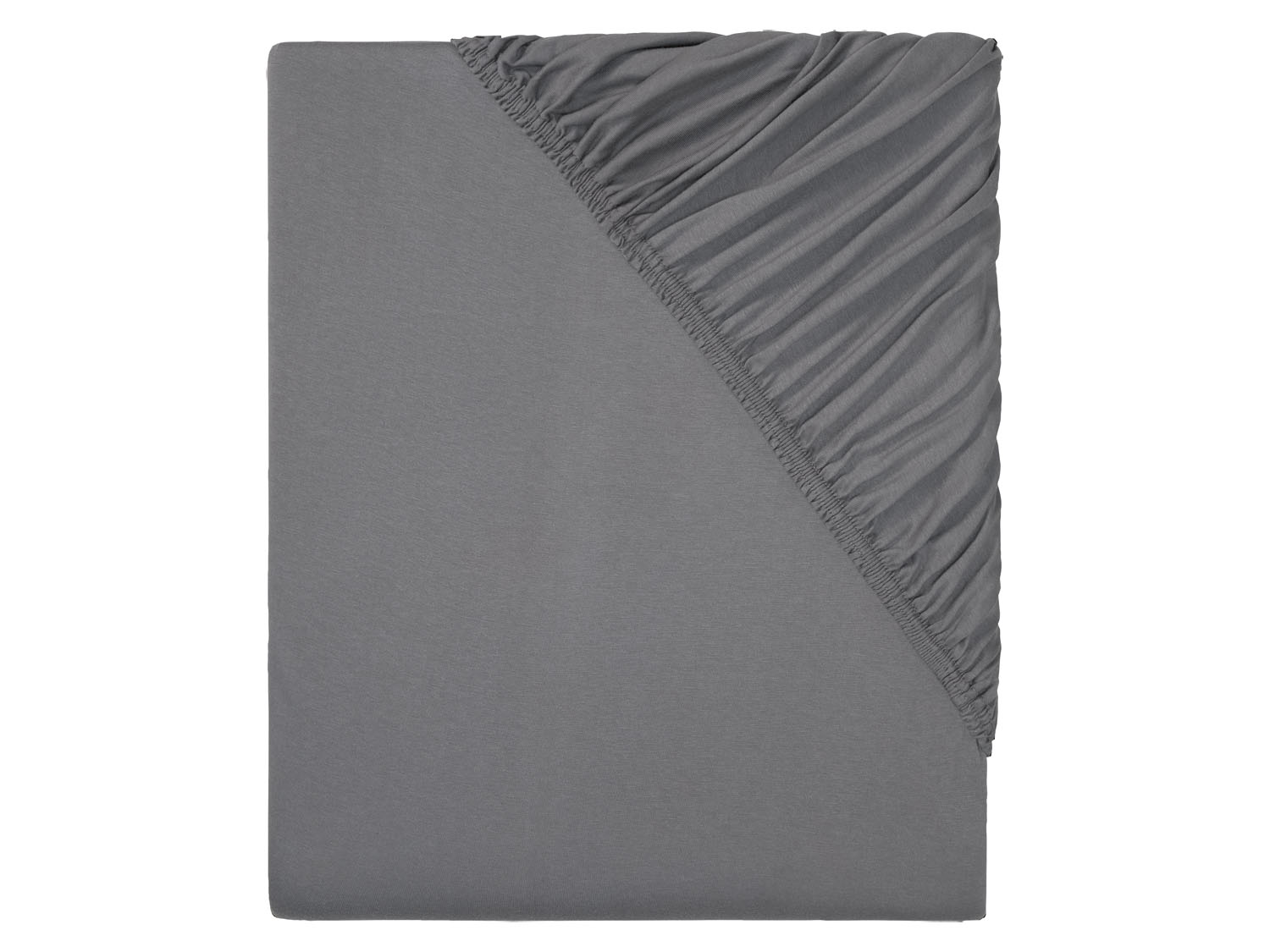 Livarno home Prześcieradło z dżerseju z gumką, 180-200 x 200 cm Ciemnoszary