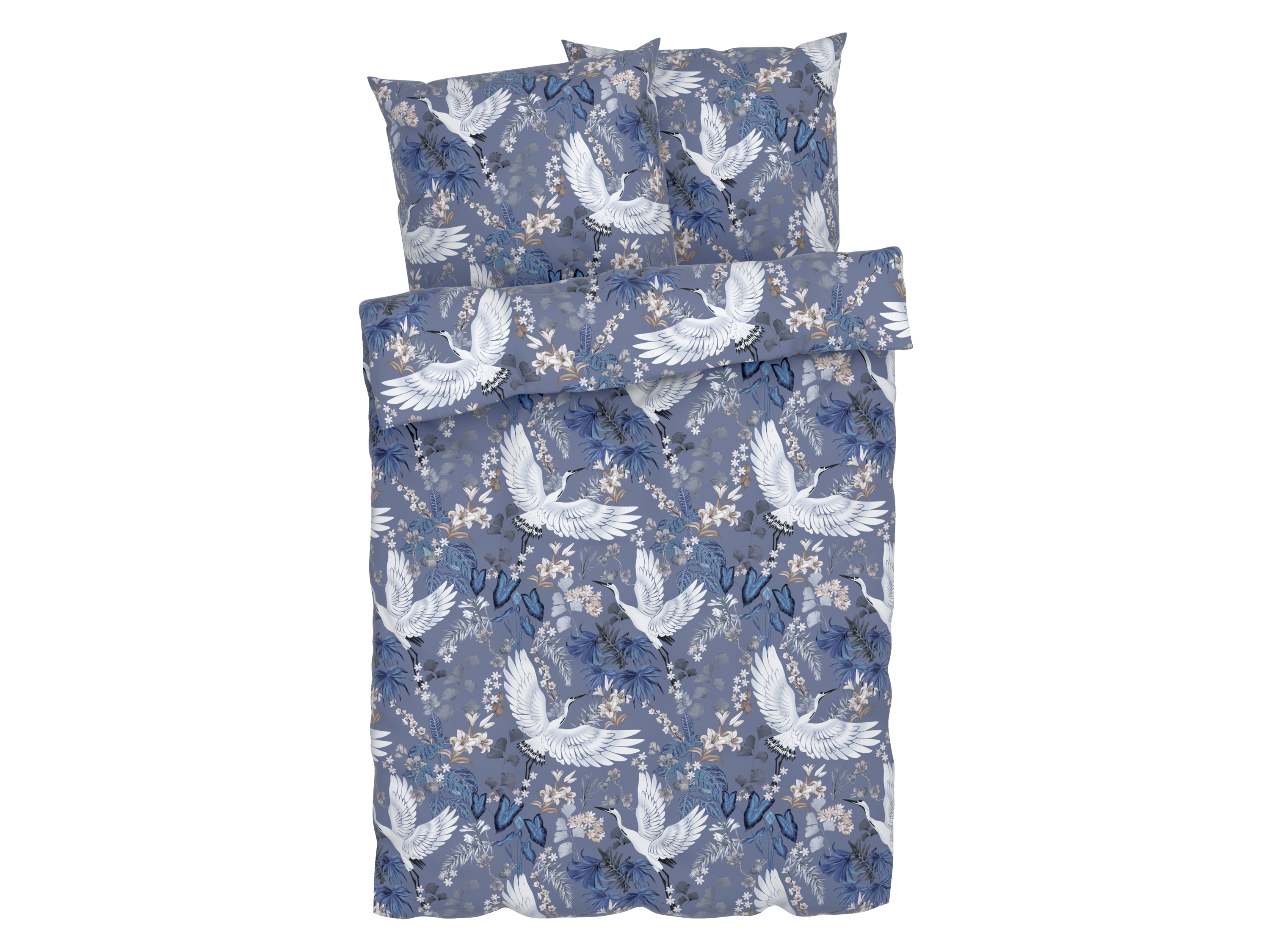 Livarno home Pościel dwustronna satynowa 220 x 200 cm Ptak