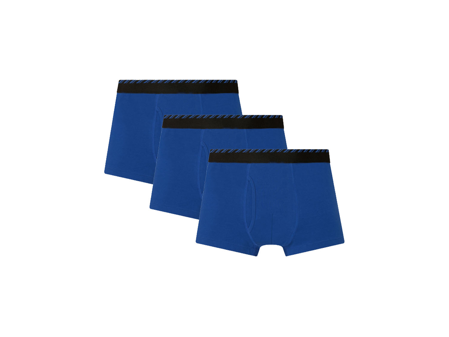 Livergy Bokserki męskie z bawełną, 3 pary 4/S, Niebieski
