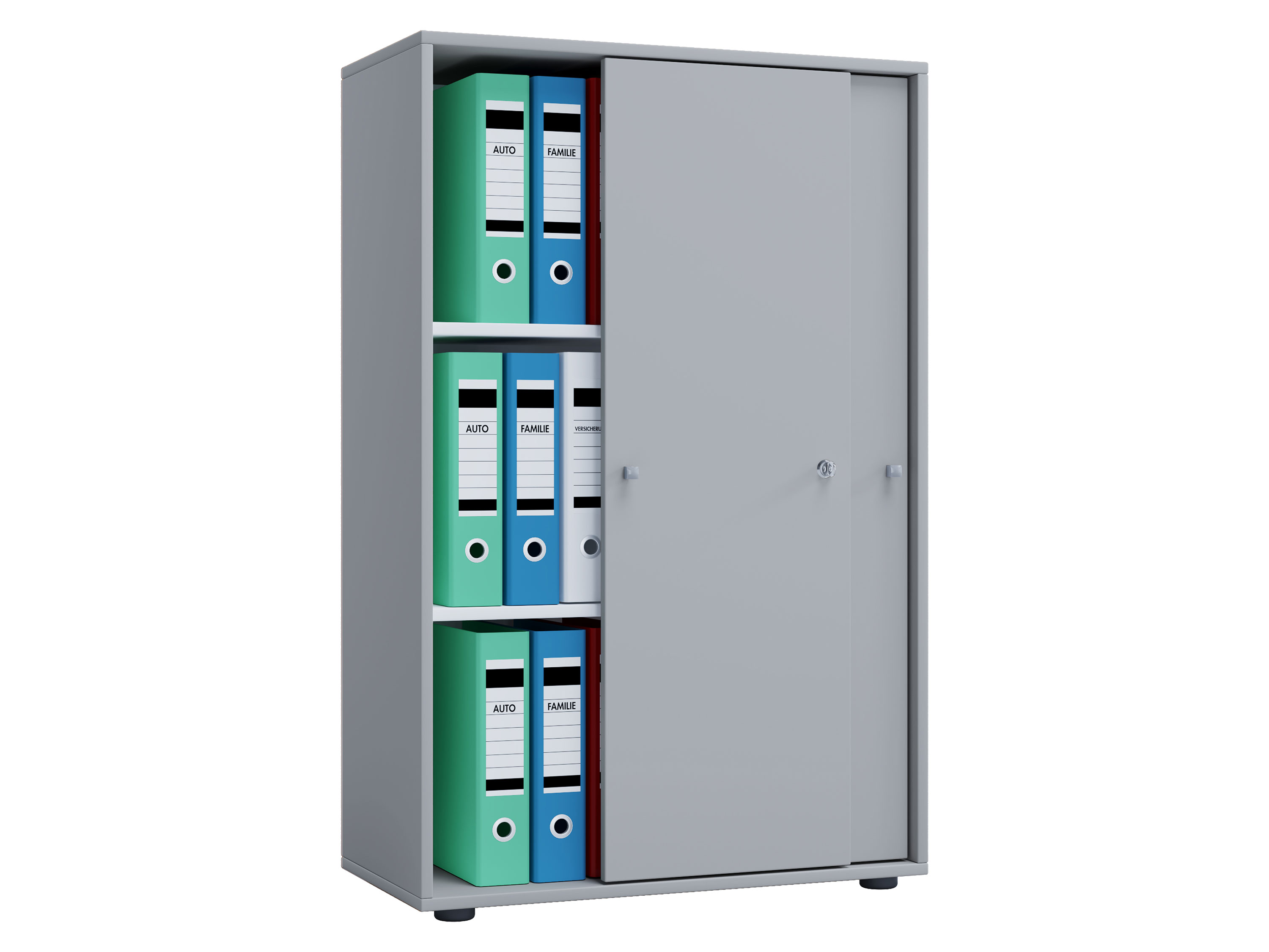 VCM Szafa biurowa Lona Drzwi przesuwne, Szary, XL