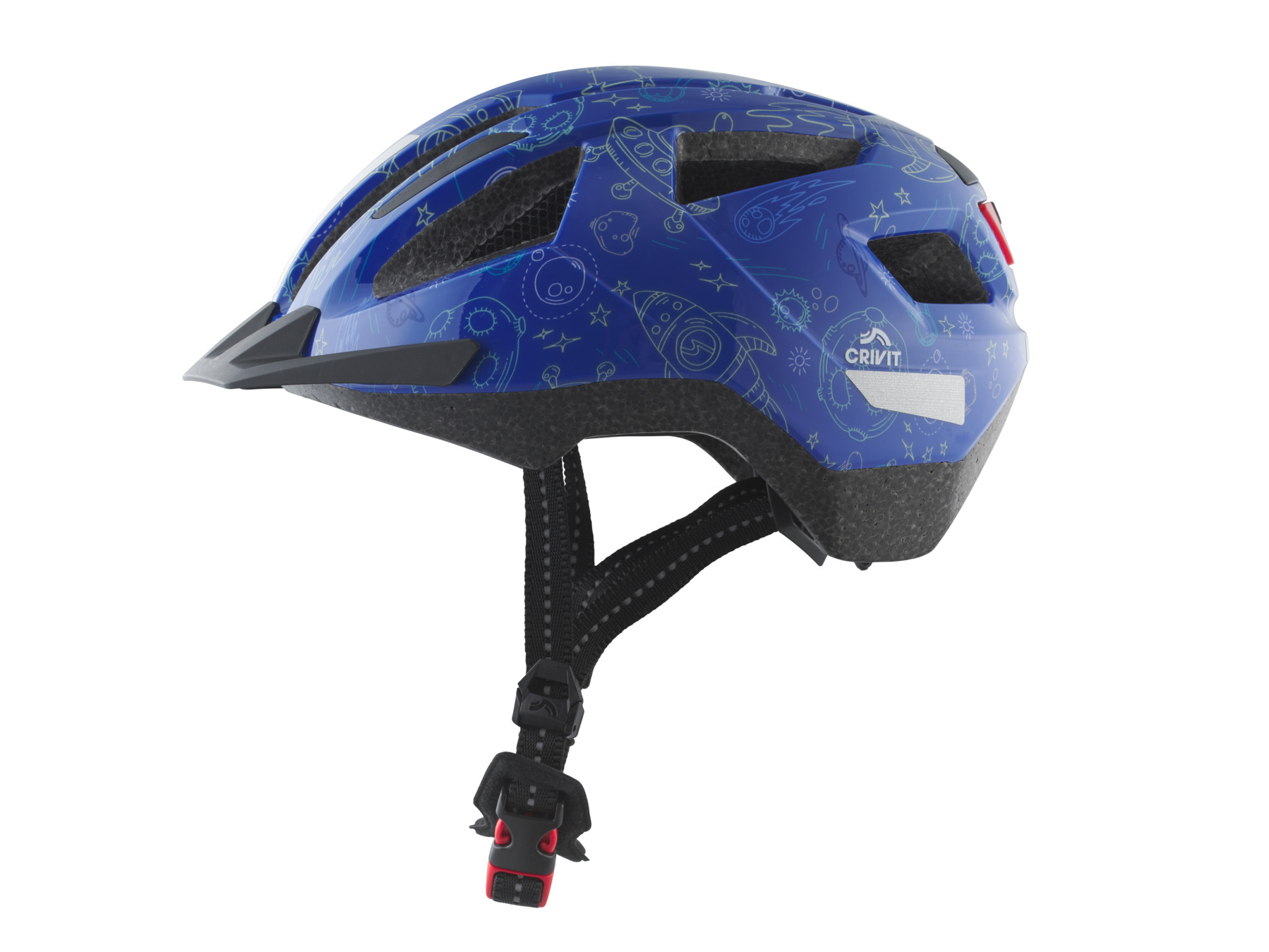 Crivit Kask rowerowy dziecięcy Rakiety/niebieski