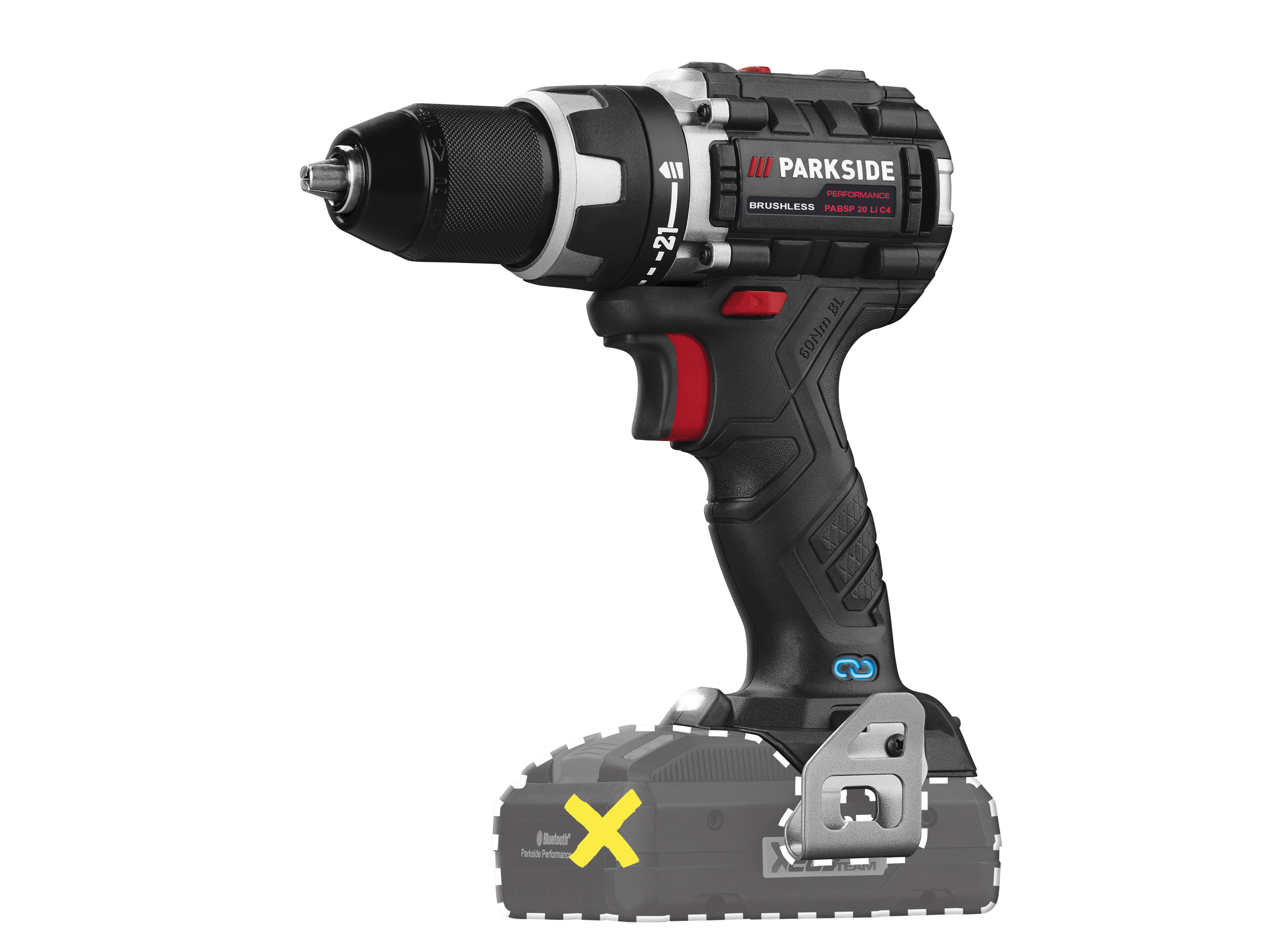 Parkside Performance Wiertarko-wkrętarka akumulatorowa 20 V, Pabsp 20 Li C4 bez akumulatora i ładowarki