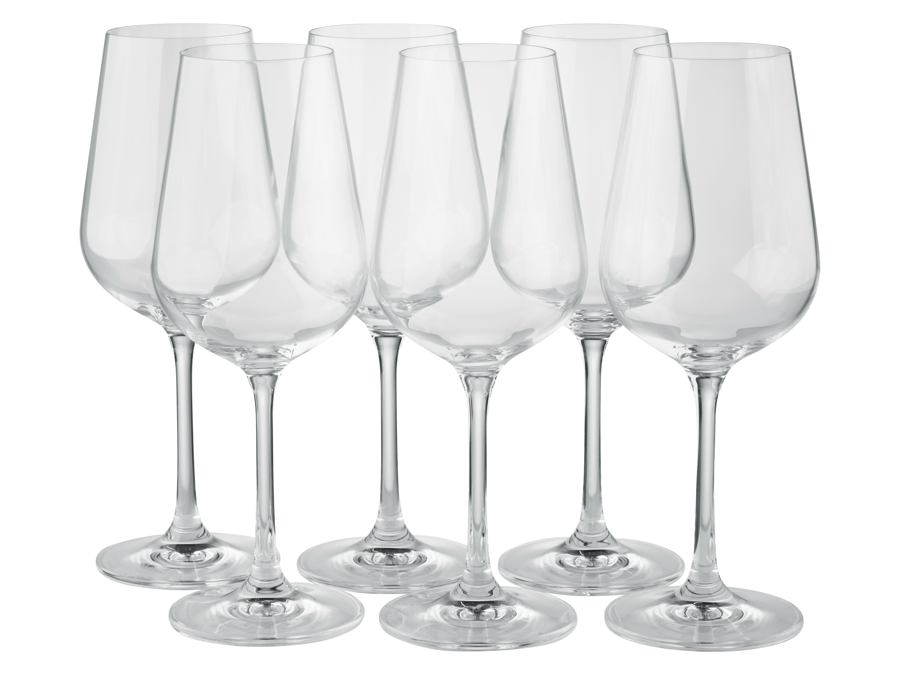 Silvercrest Zestaw 6 kieliszków do wina czerwonego/białego/musującego/wody Kieliszki do białego wina
