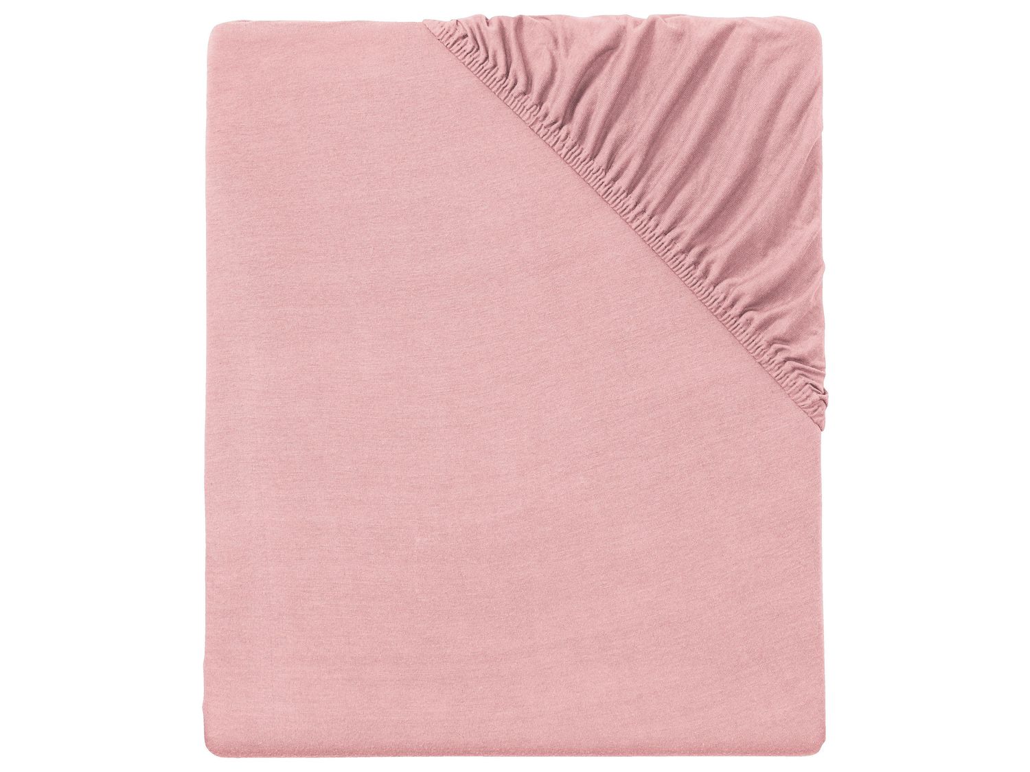 meradiso Prześcieradło z biobawełny z gumką, 90-100 x 200 cm Różowy