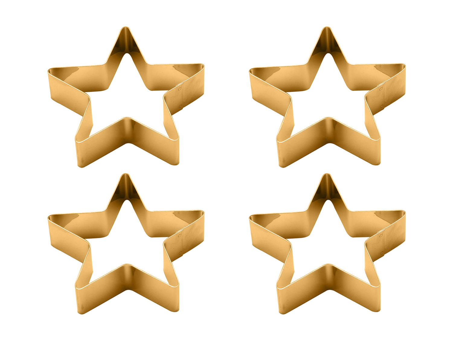 Echtwerk Zastawa ze stali szlachetnej obrączki na serwetki "star" wykonane z ed, Złoty, 4 sztuki