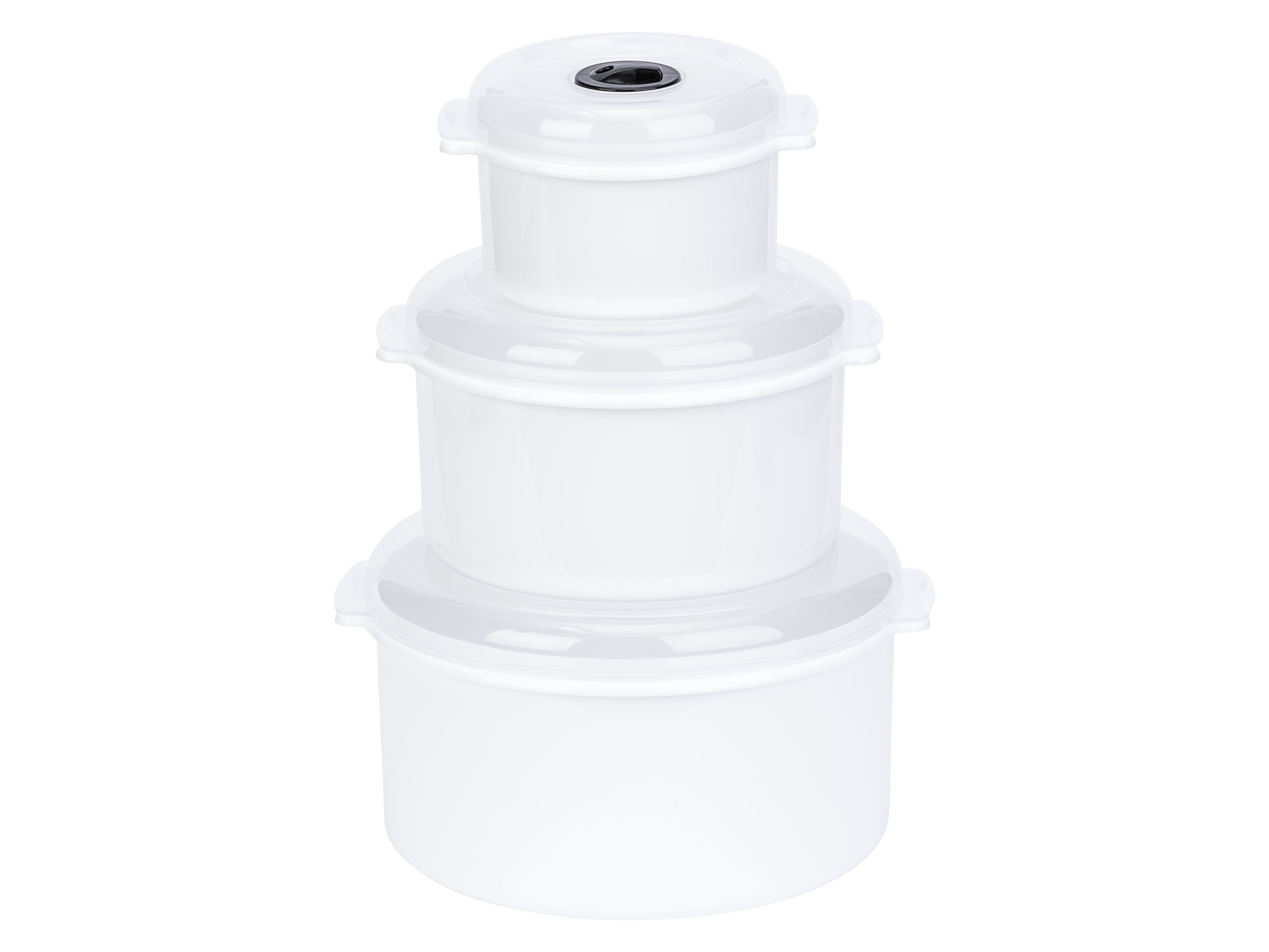 Livarno home Zestaw 3 pojemników do kuchenki mikrofalowej Biały