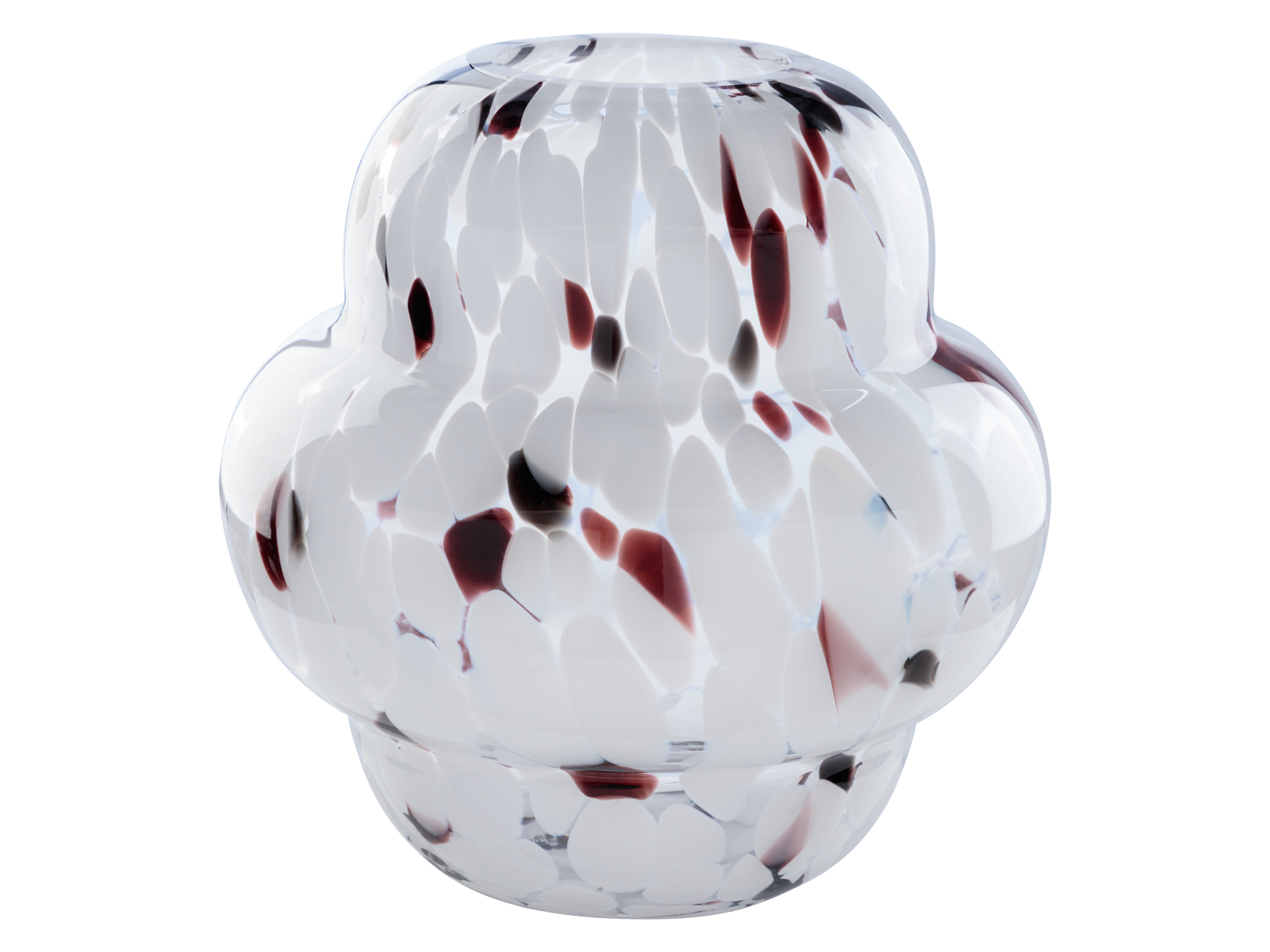 Livarno home Wazon szklany Biały/czerwony