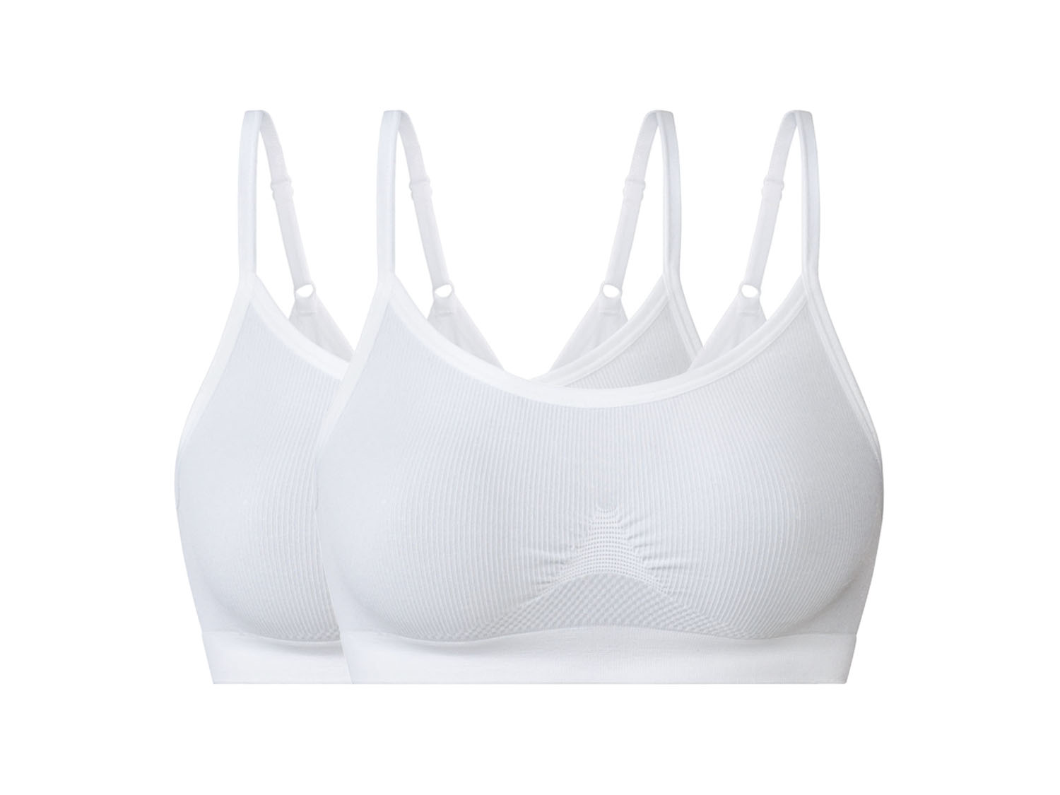 esmara Biustonosz bezszwowy, 2 sztuki Xl48/50, Biały