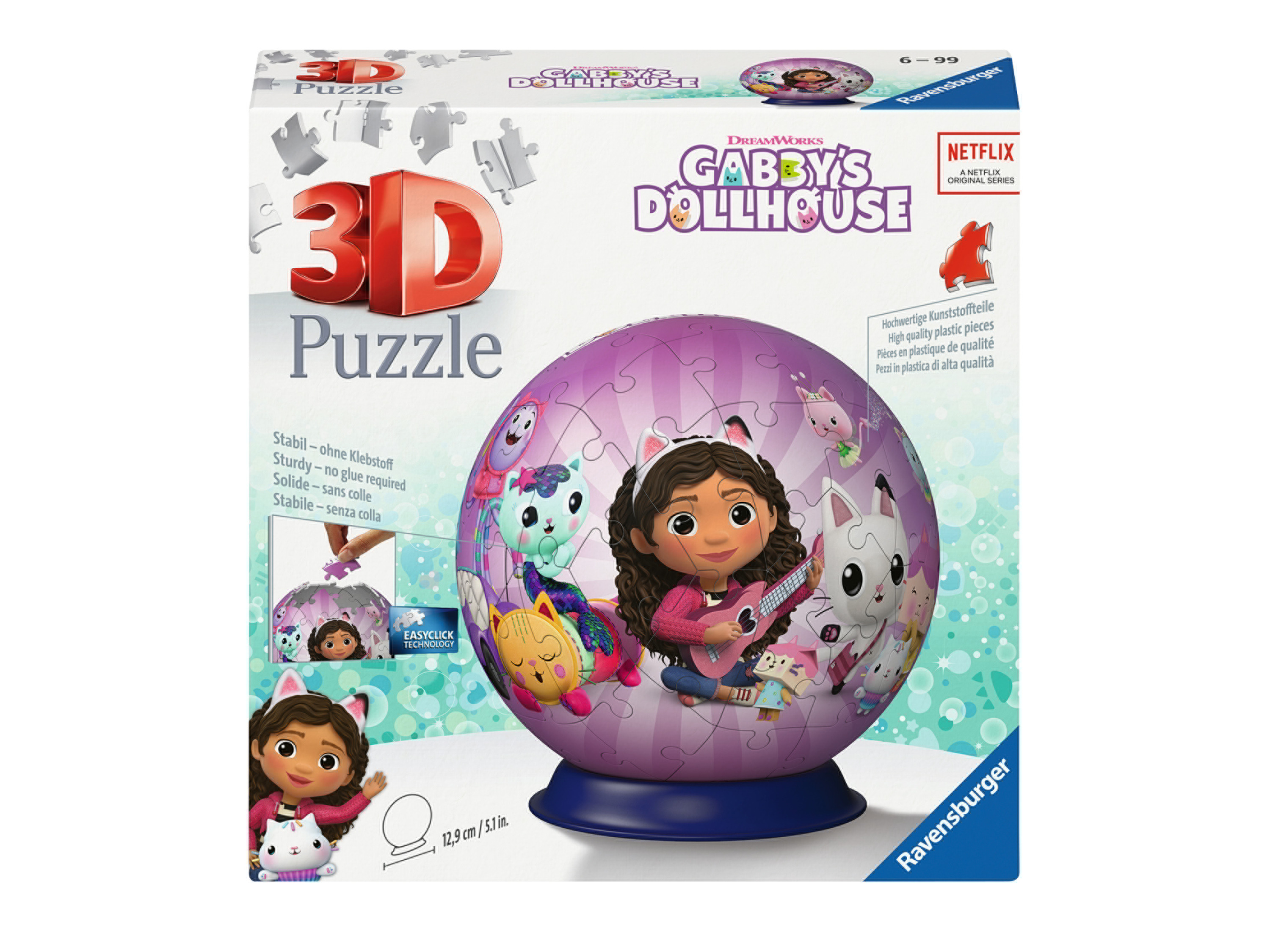 Ravensburger Puzzle Kula 3D, Ø 19 cm Domek dla lalek Gabby