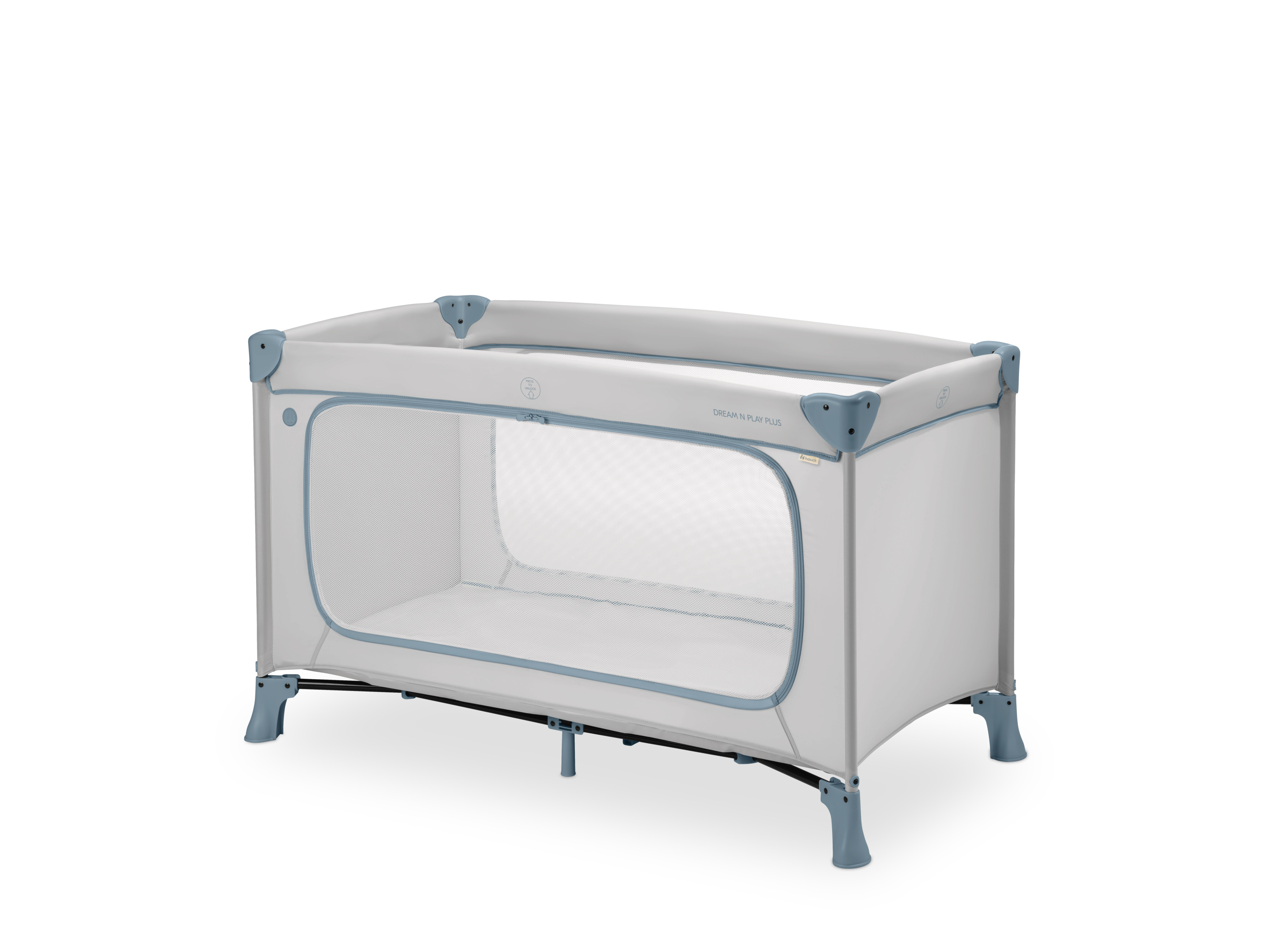 hauck Łóżeczko turystyczne Dream N Play Plus Dusty Niebieski