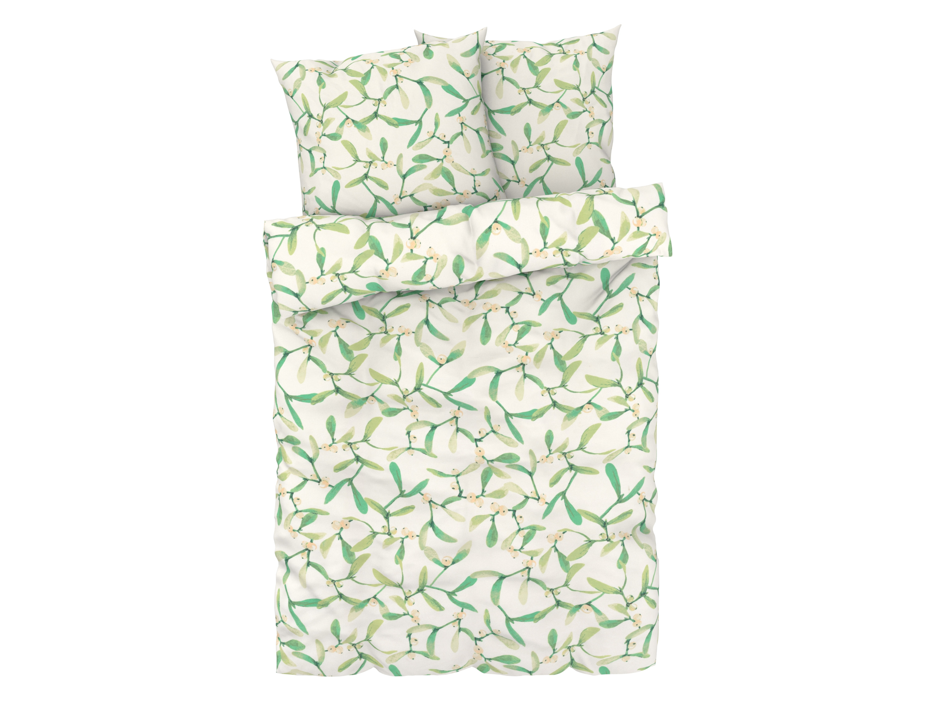 Livarno home Pościel flanelowa, 160 x 200 cm Liście