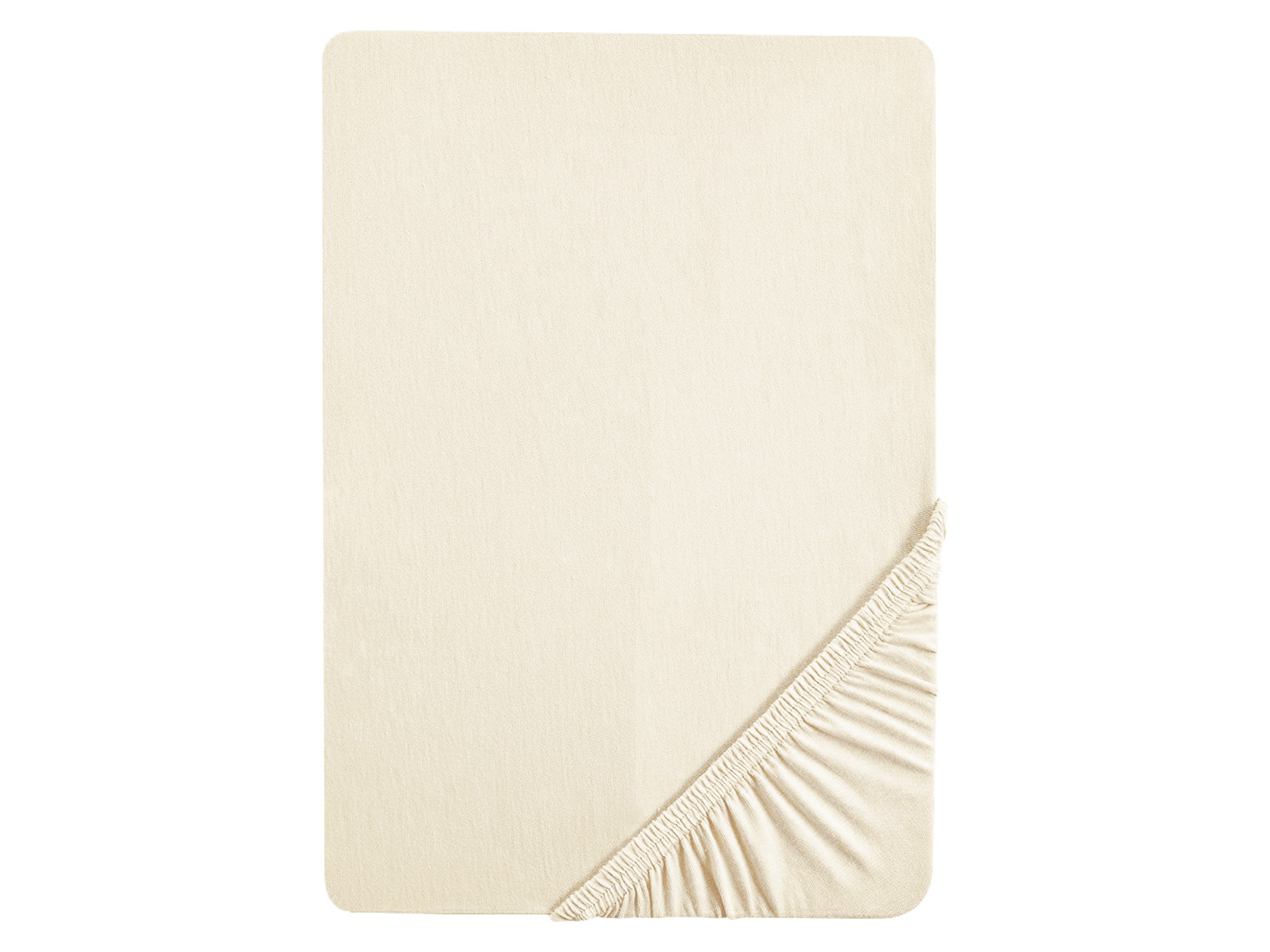Biberna Prześcieradło z dżerseju z gumką 140 - 160 x 200 cm Naturalny, 140 - 160 x 200 cm