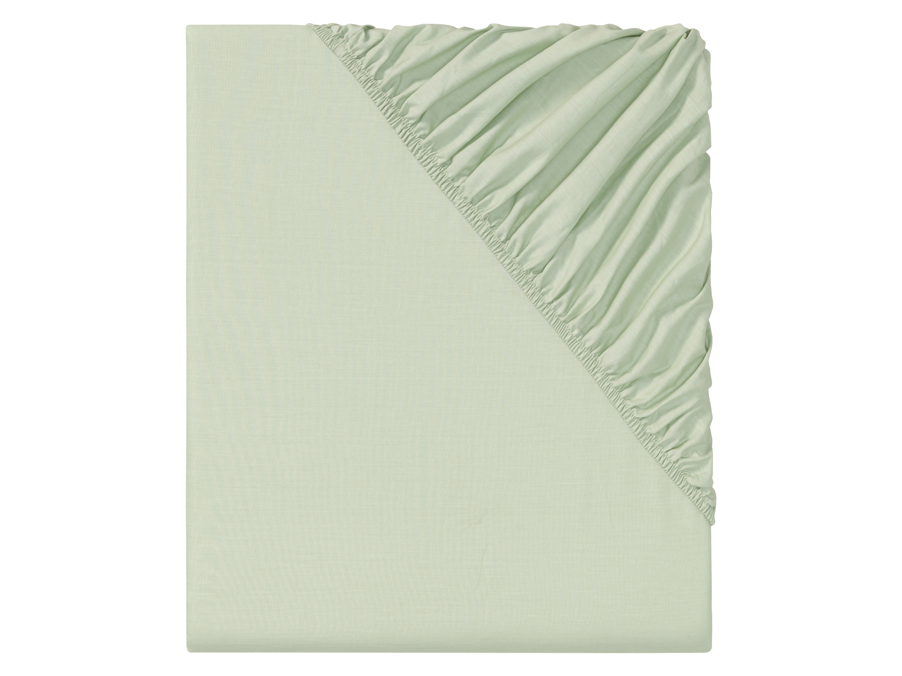Livarno home Prześcieradło z bawełny renforcé z gumką, 140-160 x 200 cm Zielony