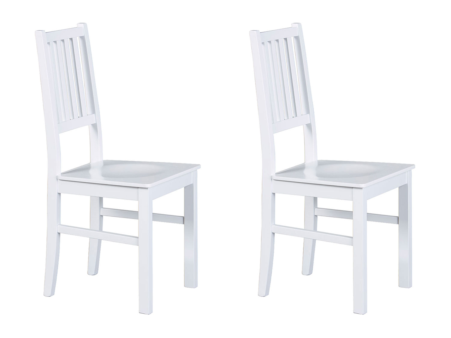 Inter Link Krzesło »Westerland«, zestaw 2 szt., z litego drewna bukowego Biały