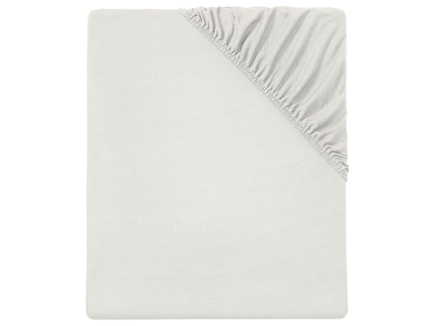 meradiso Prześcieradło z biobawełny z gumką, 90-100 x 200 cm Kremowy