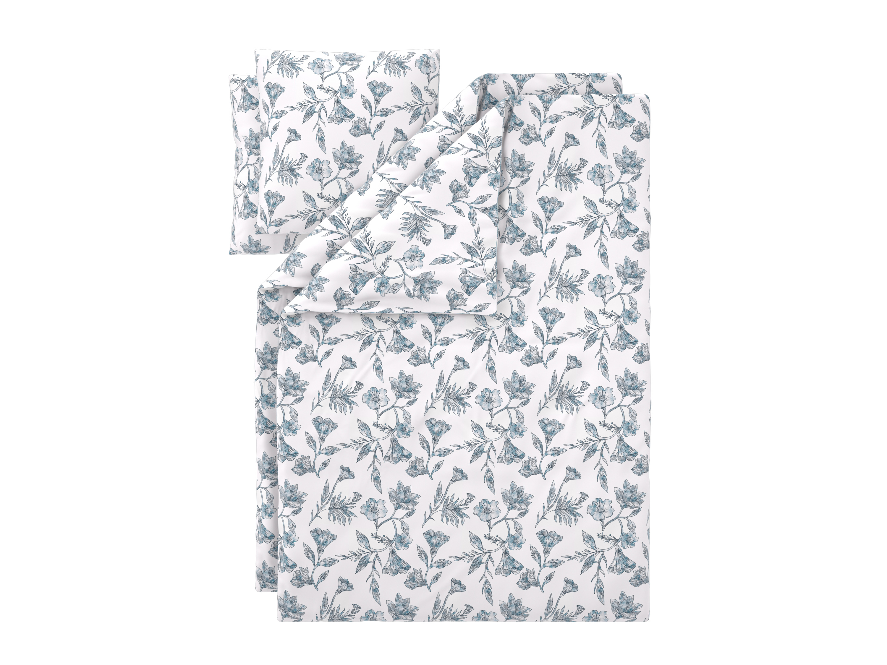 Livarno Pościeli renforcé z prześcieradłem, 140 x 200 cm Kwiaty