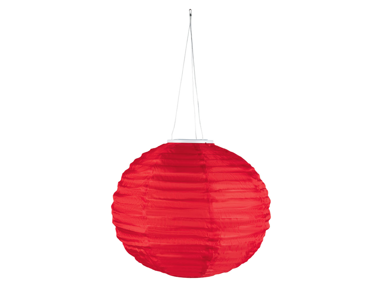 Livarno home Lampiony solarne Led, Ø 22 cm, z praktycznym uchwytem do zawieszania Czerwony/ okrągły
