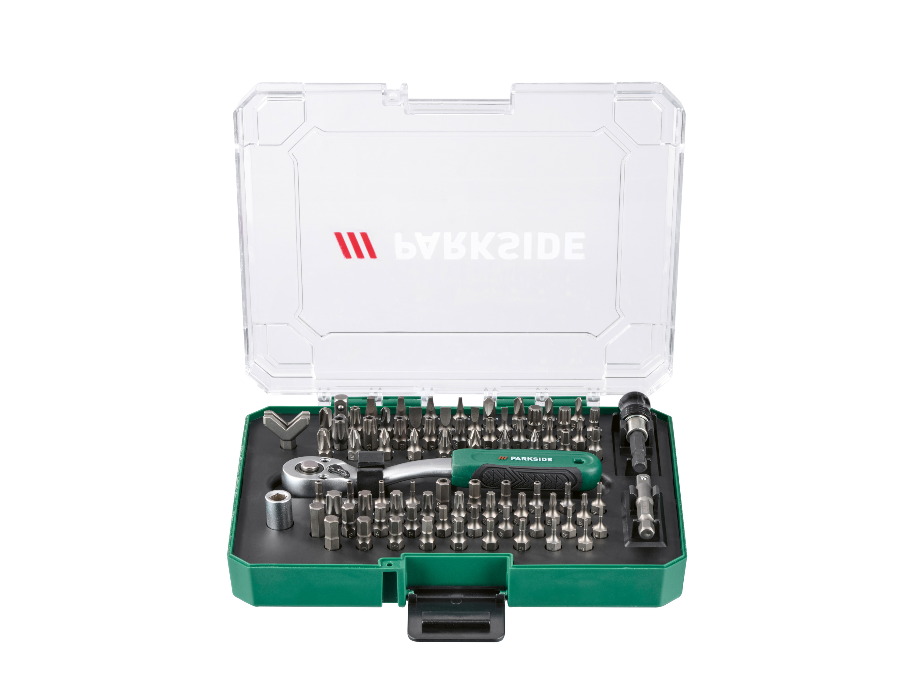 Parkside Zestaw bitów z grzechotką, 81 elementów