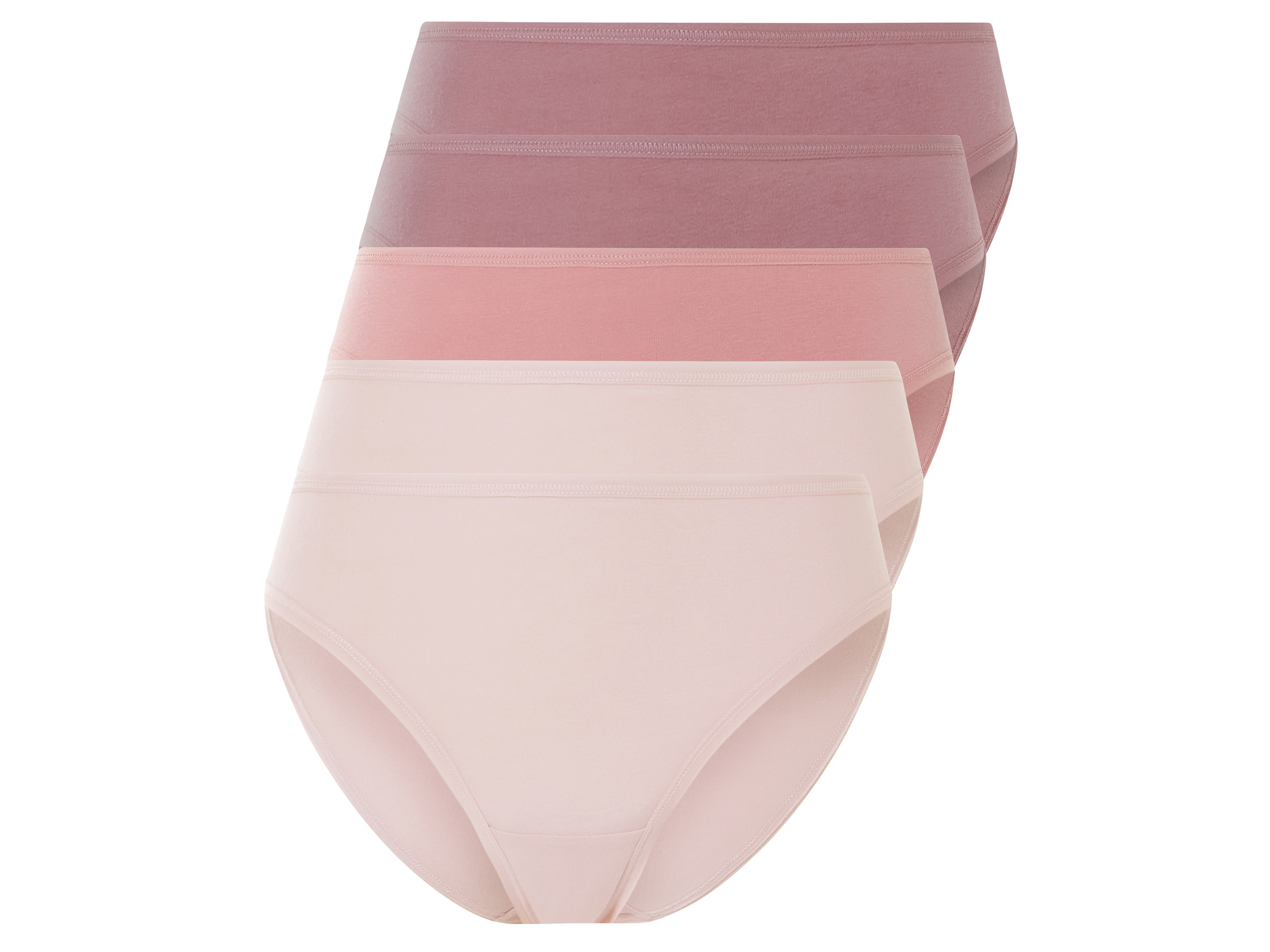 esmara Majtki figi damskie z bawełną, 5 par Różowy, S36/38