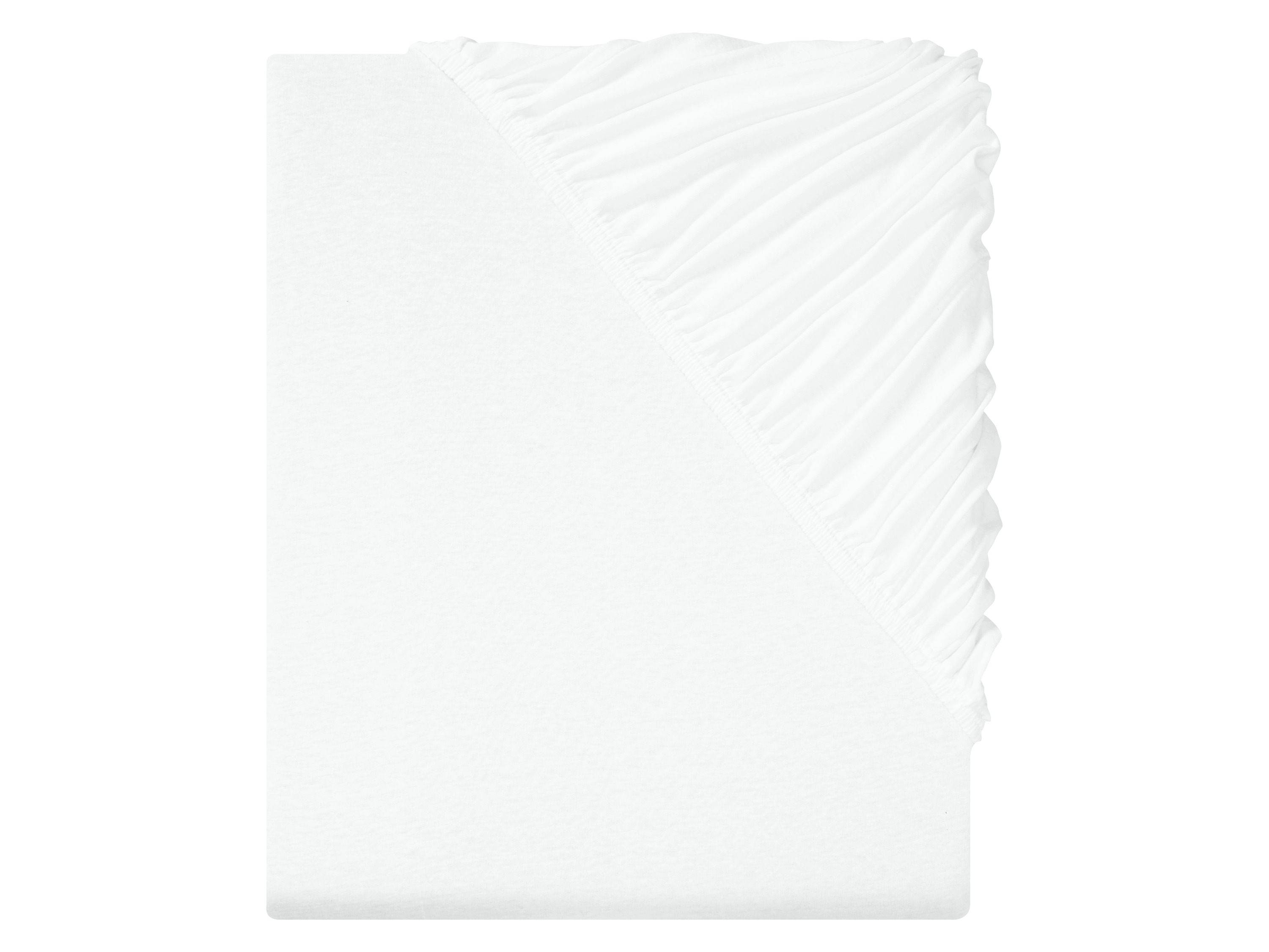 Livarno home Prześcieradło z lnem z gumką, 140-160 x 200 cm Biały