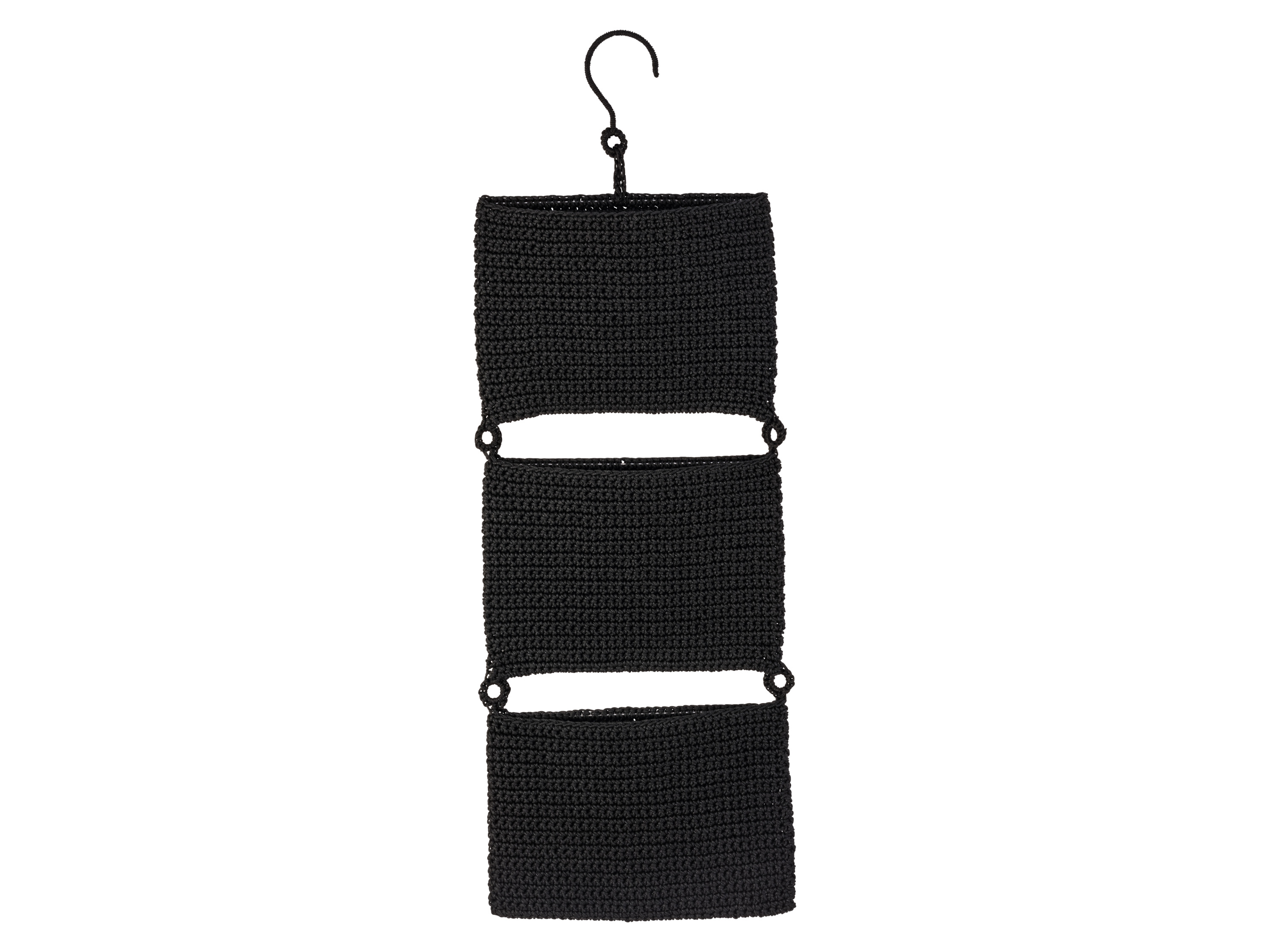 W5 Zestaw 2 koszy do przechowywania / Organizer wiszący Regał wiszący/ czarny