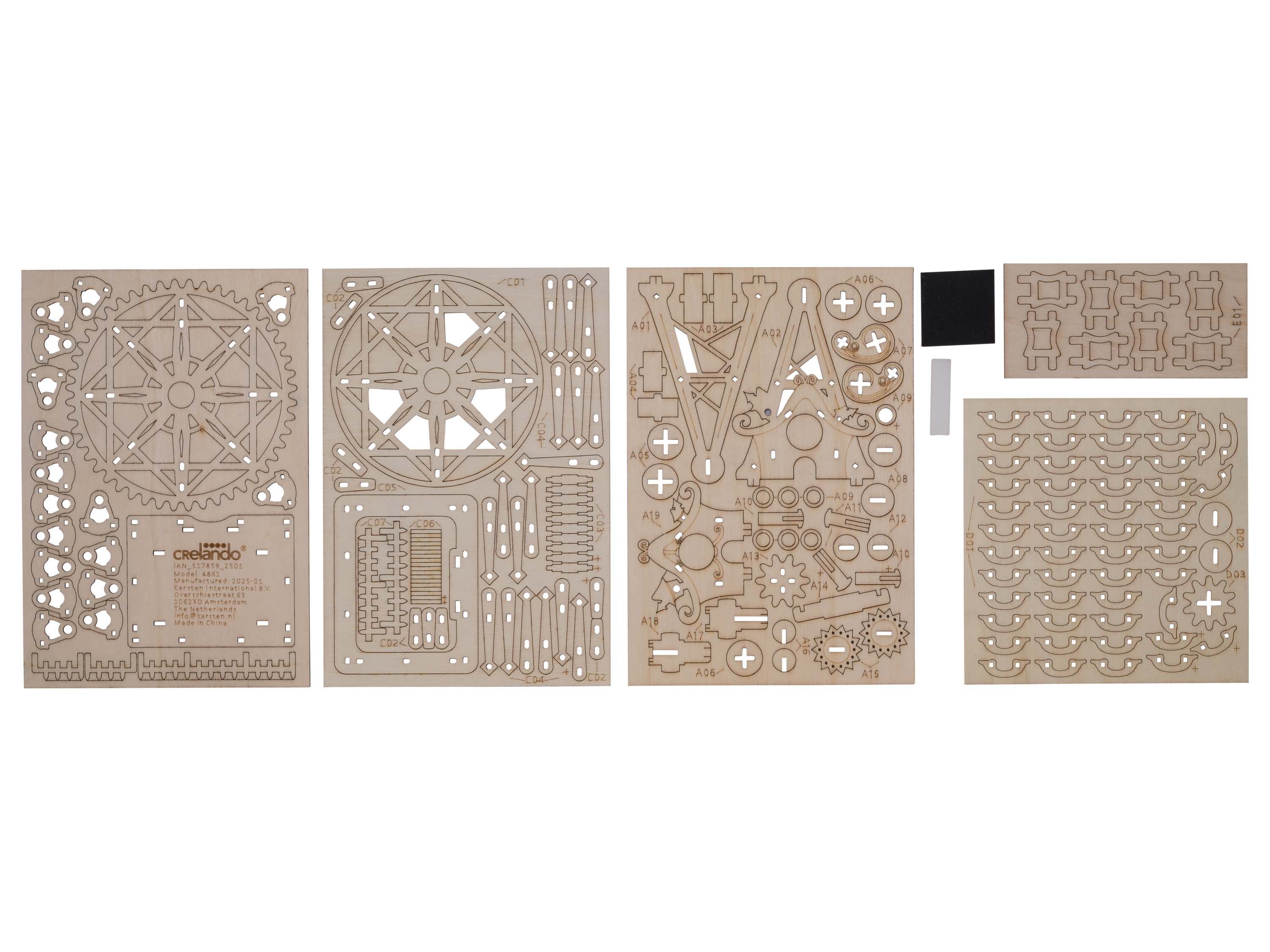 crelando Zestaw do majsterkowania drewniany Diabelski młyn