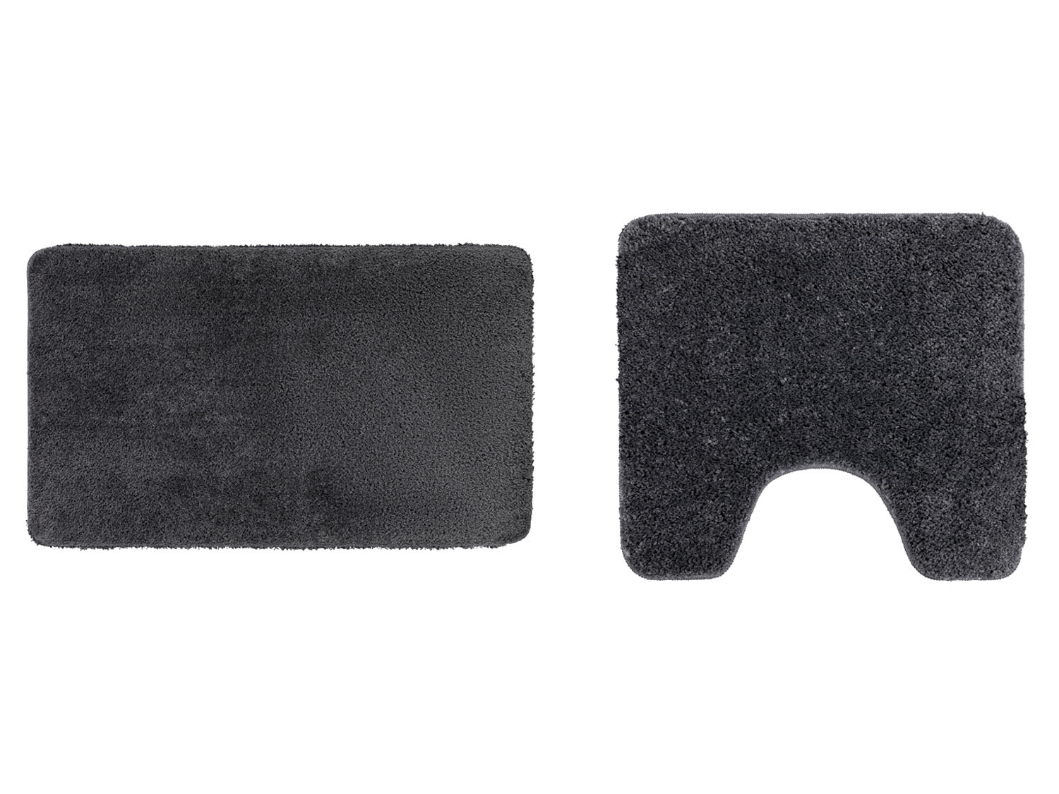 Livarno home Zestaw łazienkowy, z mikrowłókna, zestaw 2 sztuki Z wycięciem pod WC, Szary