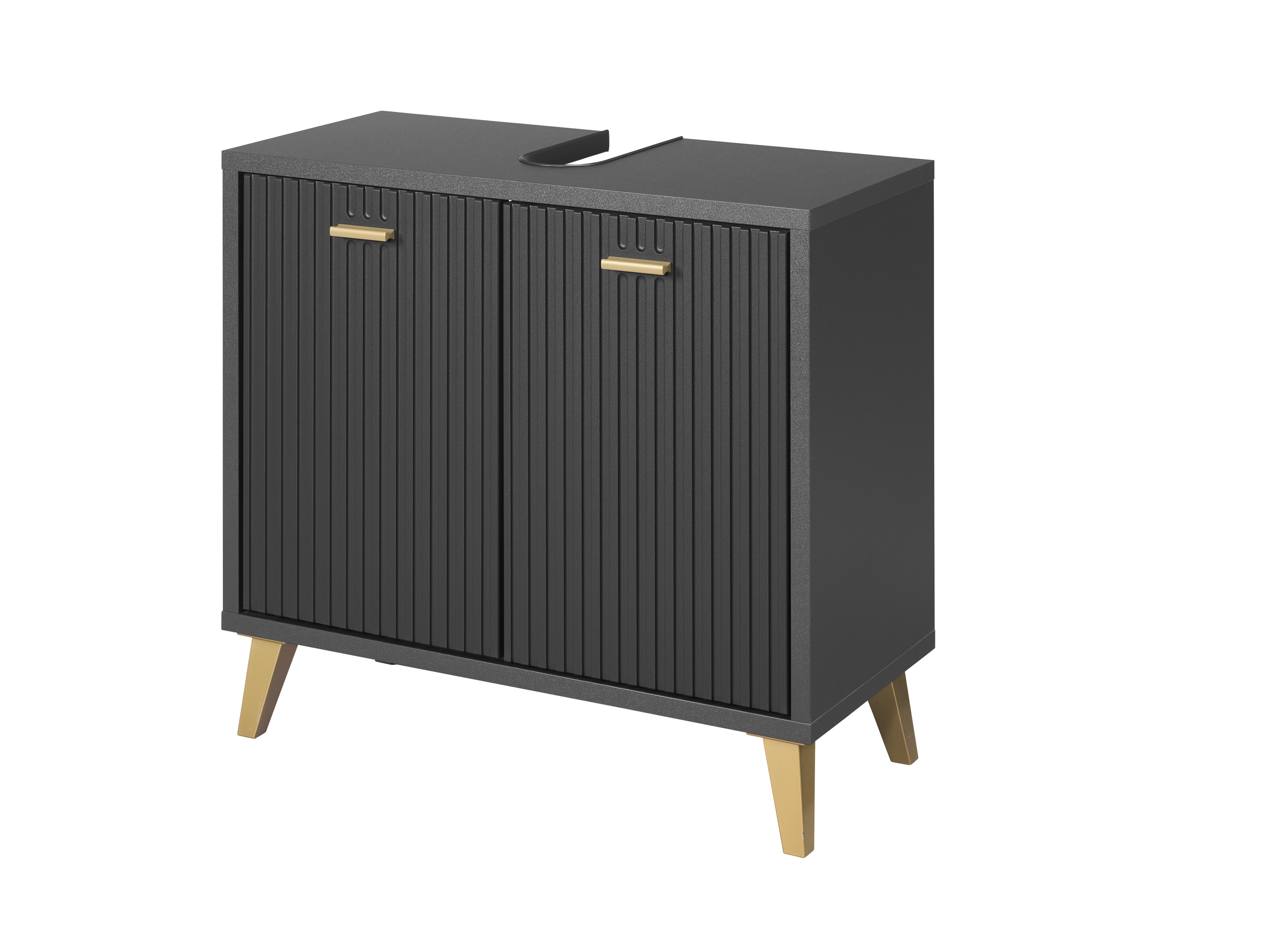 Livarno home Szafka pod umywalkę, front struktura fali