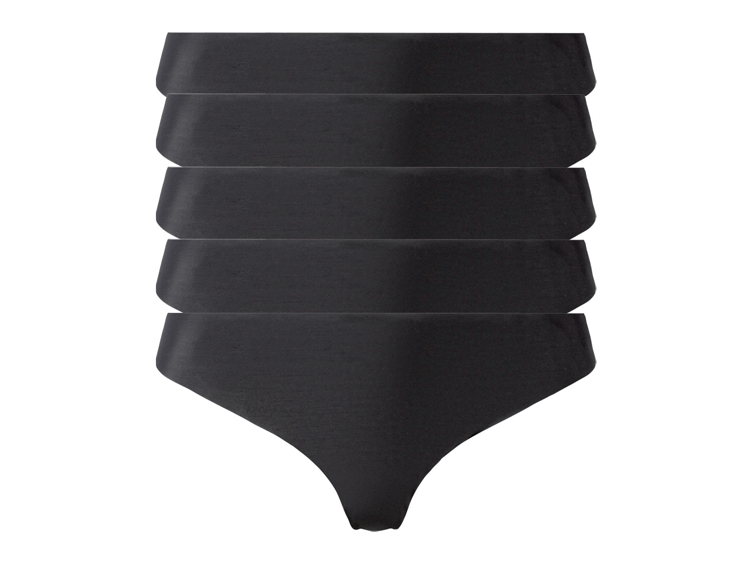 esmara Stringi damskie cięte laserowo, 5 par Czarny, S36/38