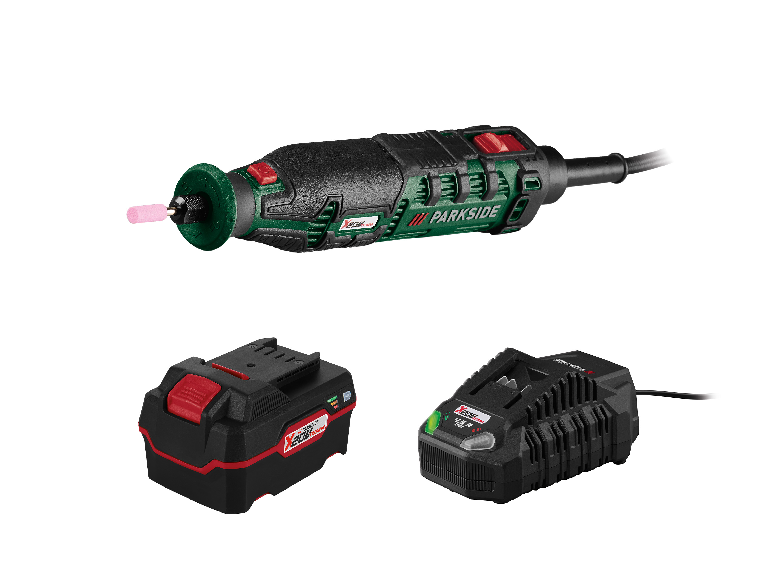 Parkside Akumulatorowy zestaw modelarski 20 V z akumulatorem 4 Ah i ładowarką 4,5 A