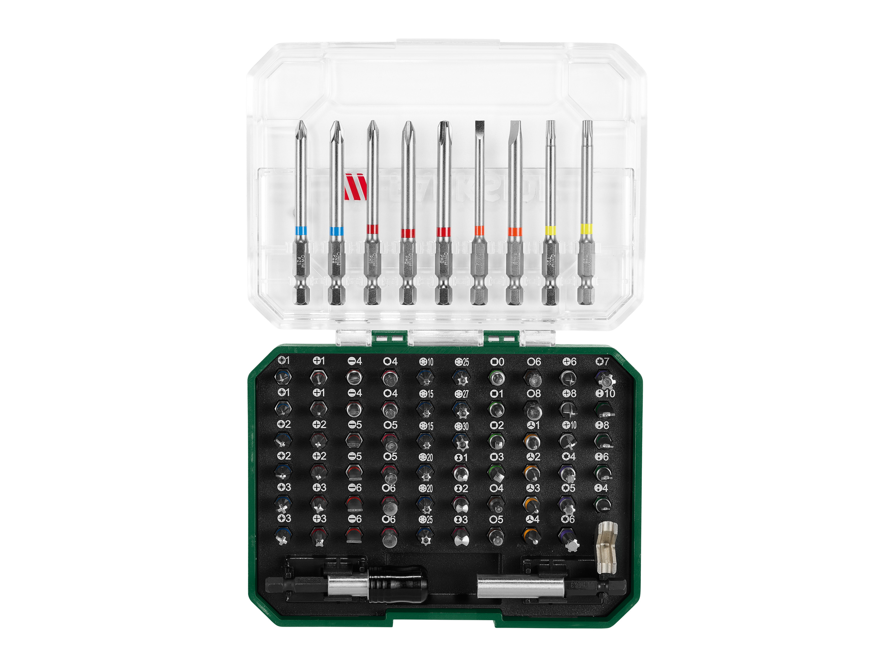 Parkside Zestaw bitów, 56 lub 71 elementów Specjalny zestaw bitów 71 szt.