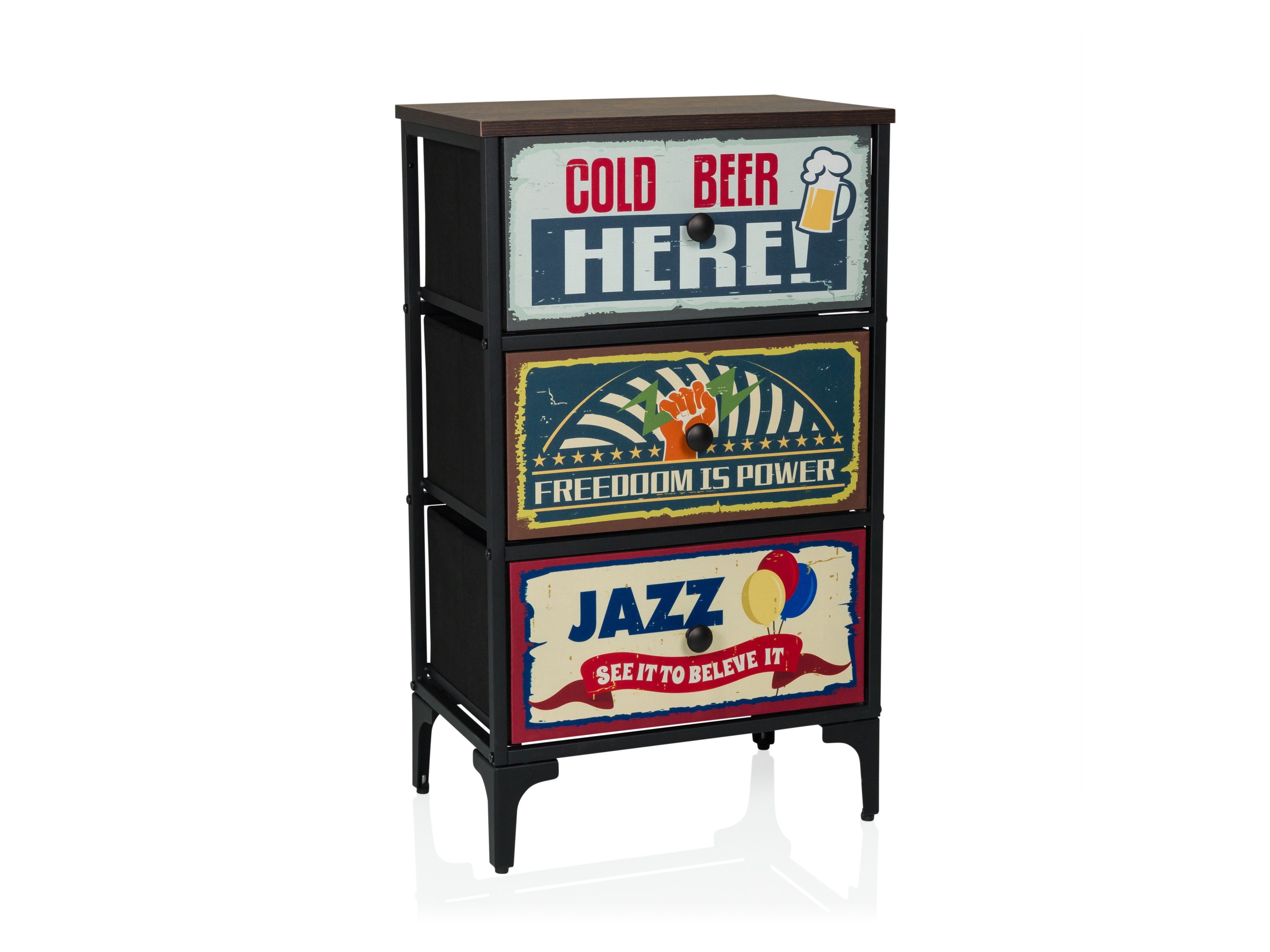 hjh Living Komoda Ameriko 3 szuflady