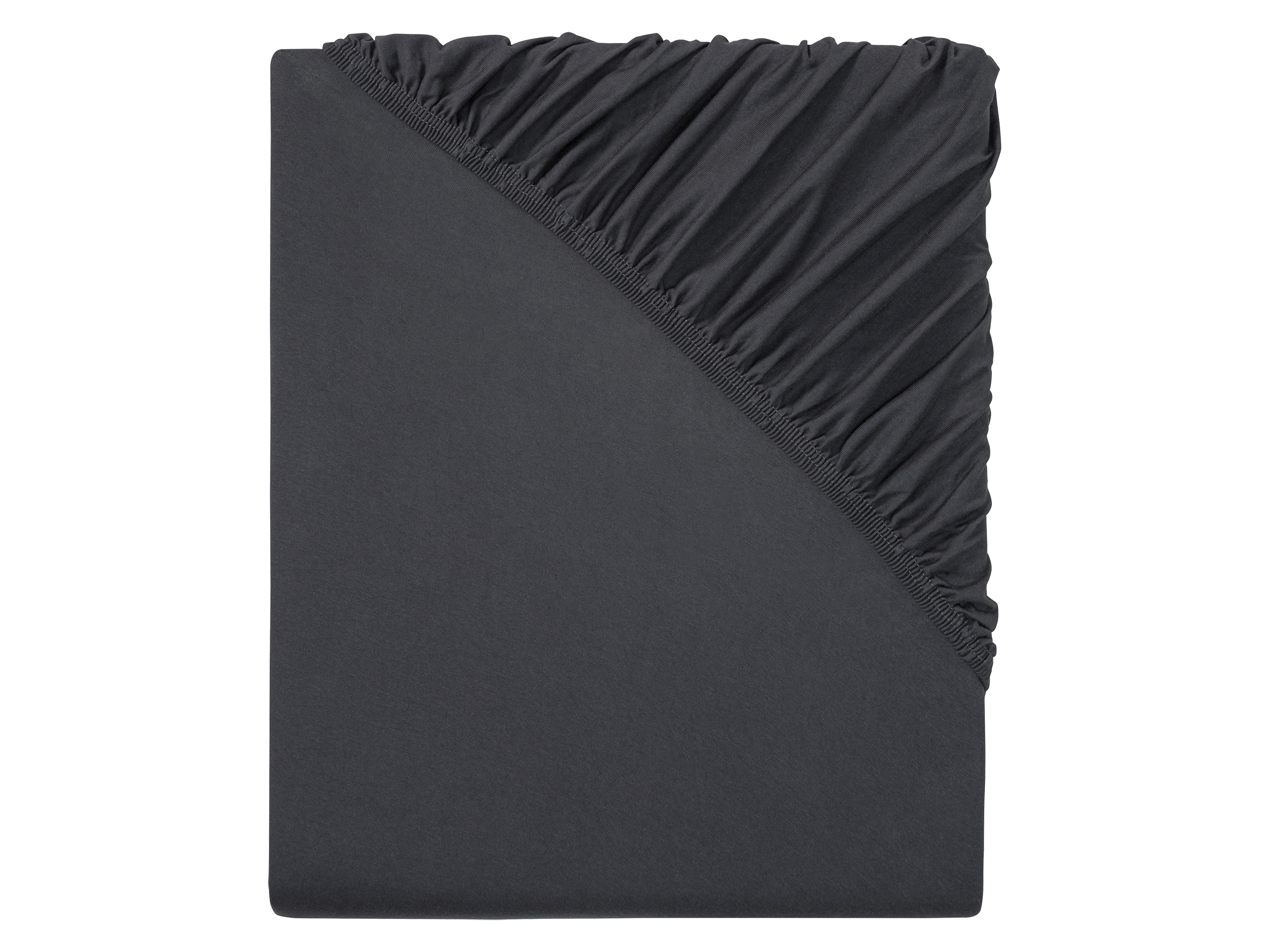 Livarno home Prześcieradło z dżerseju z gumką, 140-160 x 200 cm Ciemnoszary