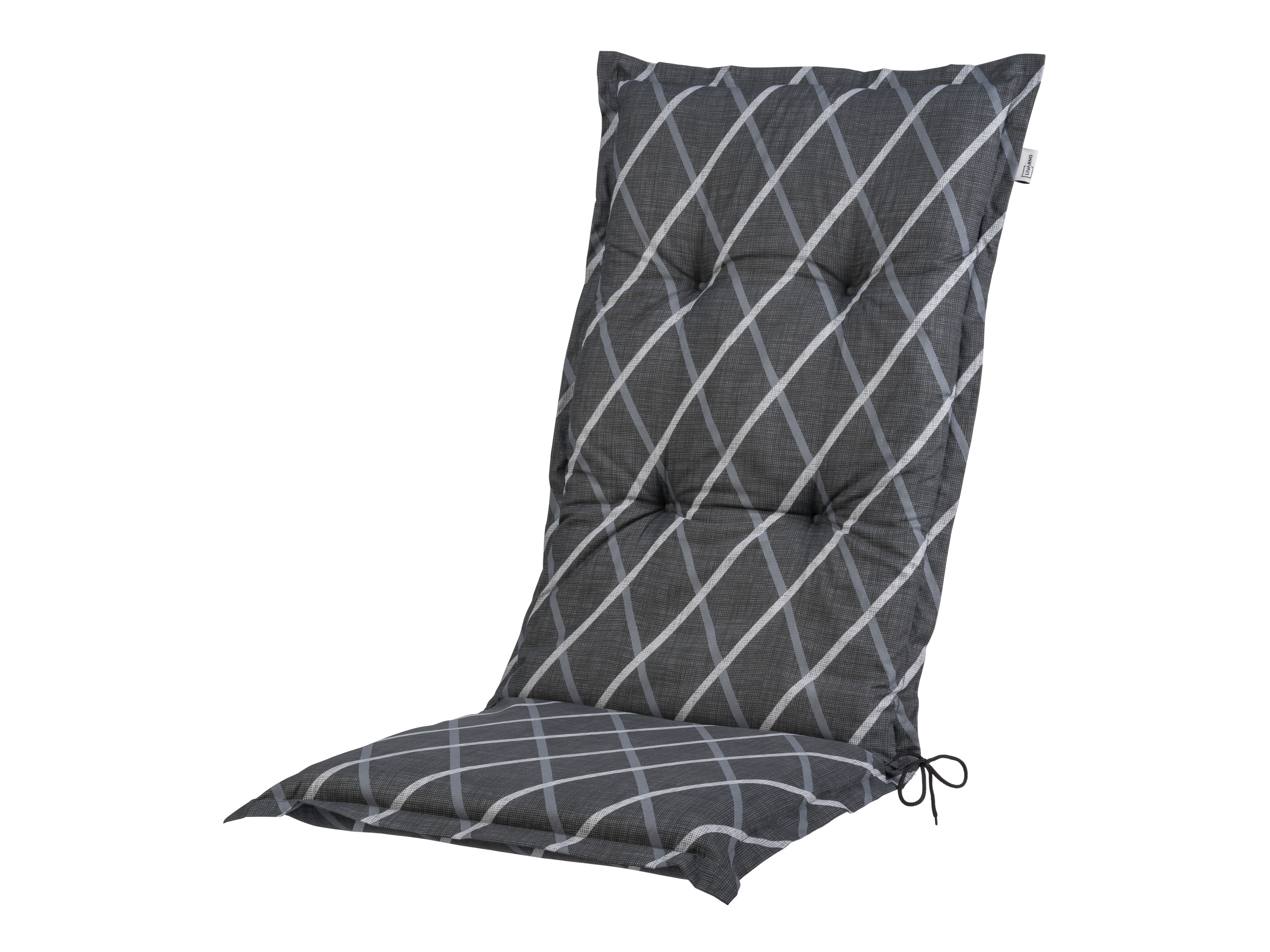 Livarno Poduszka na krzesło z wysokim oparciem Valencia / Miami Paski/antracytowy