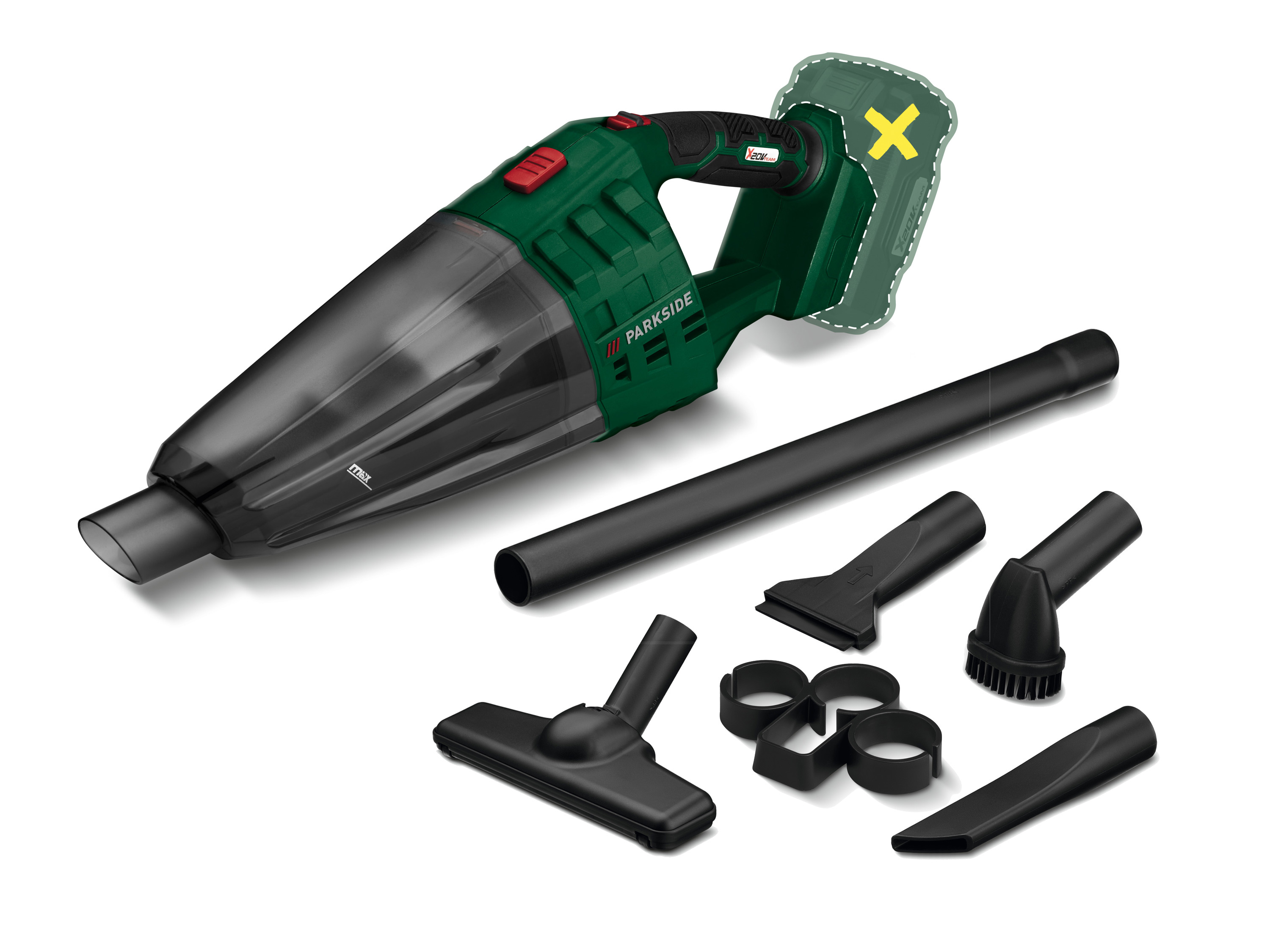 Parkside Akumulatorowy odkurzacz ręczny Phssa 20-Li C1, 20 V bez akumulatora i ladowarki