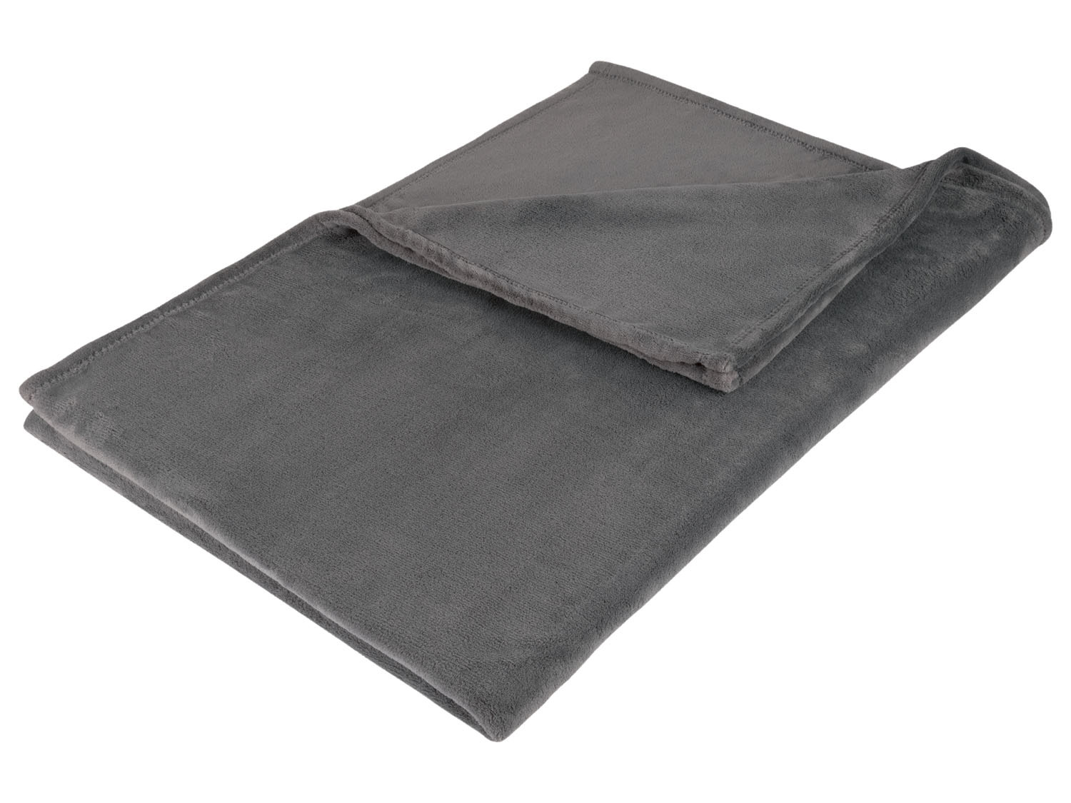 Livarno home Koc z mikrowłókna, 150 x 200 cm Ciemnoszary