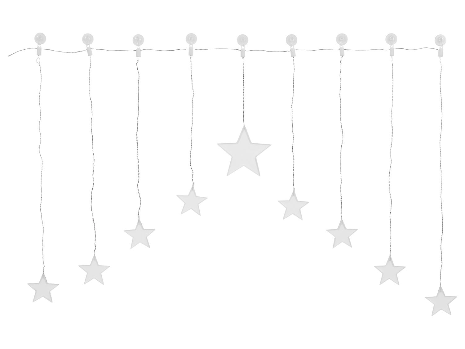 Livarno home Dekoracja świetlna LED kurtyna Gwiazdy, ciepła biel