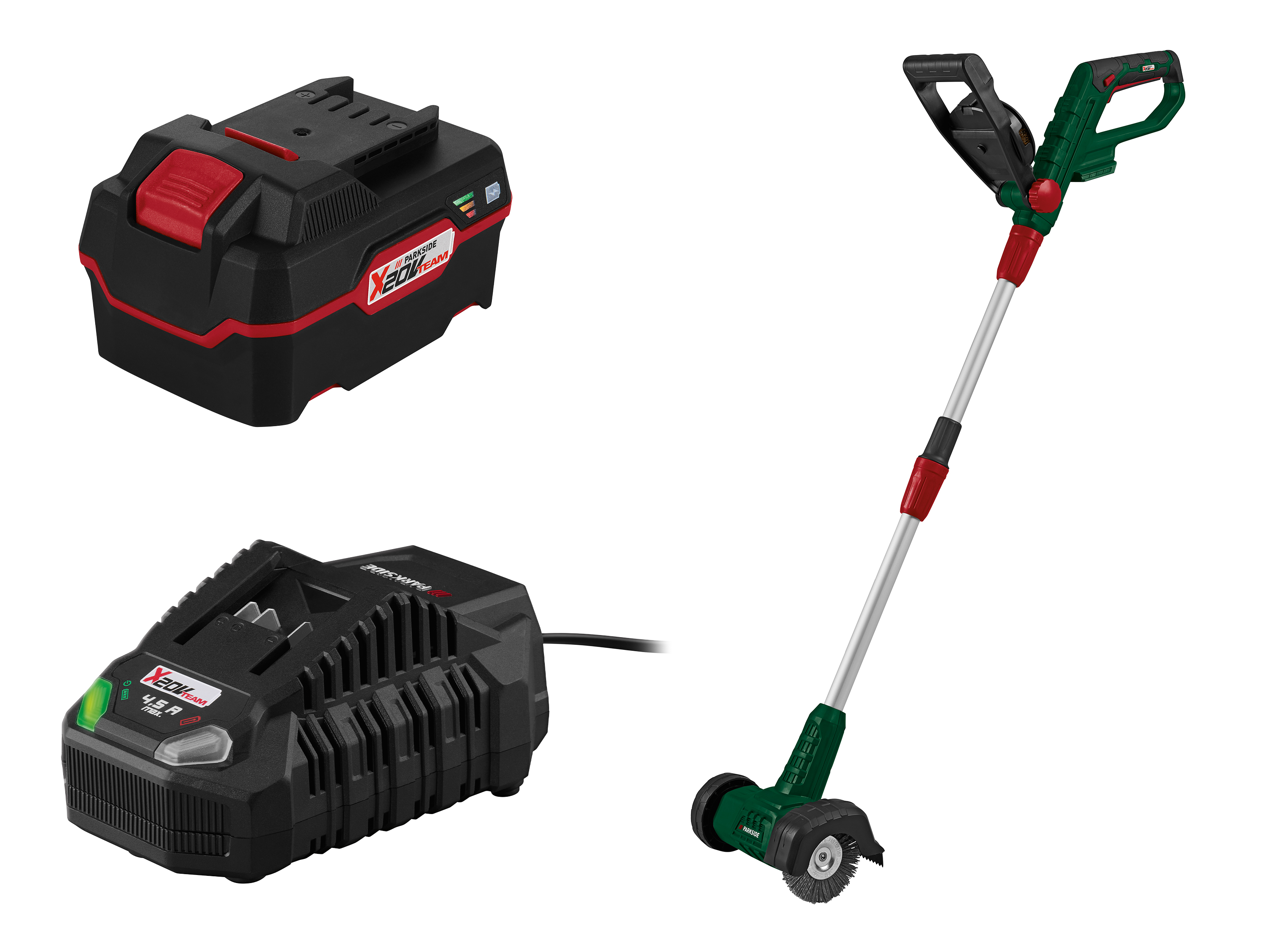 Parkside Zestaw Akumulatorowa szczotka do fug 20 V z akumulatorem 4 Ah i ładowarką 2,4 A