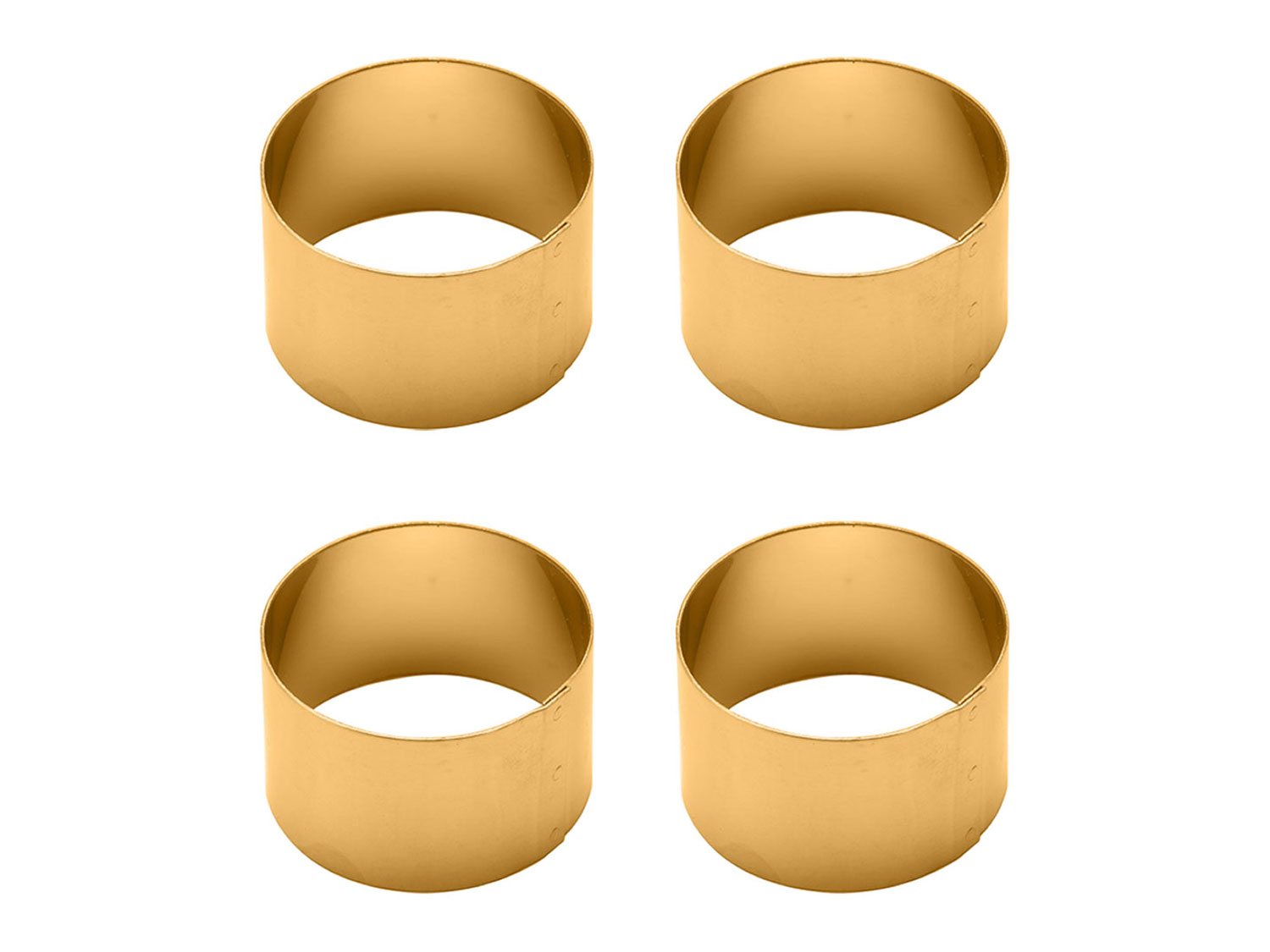 Echtwerk Zastawa ze stali szlachetnej obrączki na serwetki " okrągłe " wykonane z gliny, Złoty, 4 sztuki