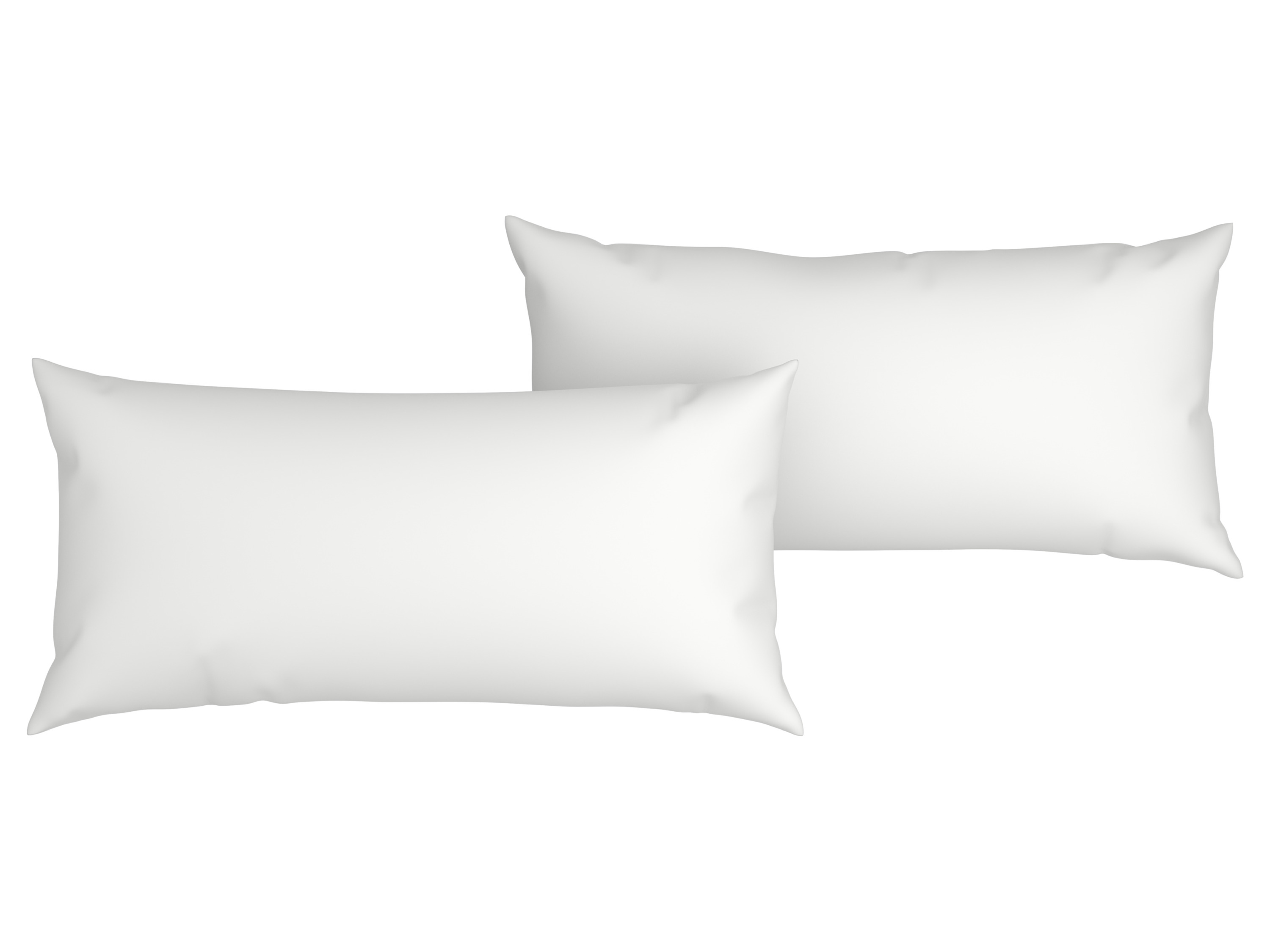 Livarno home Muślinowe poszewki na poduszki z bawełny, 40 x 80 cm Biały