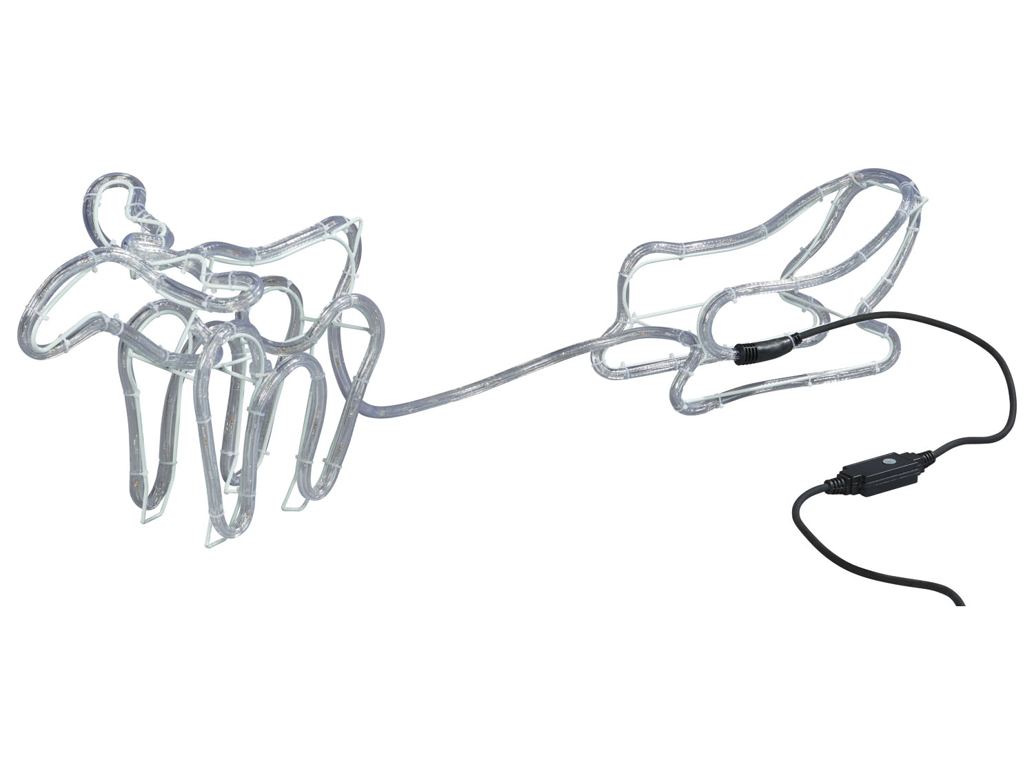 Livarno home Figura świetlna LED 3D, 1 szt. Renifer z saniami